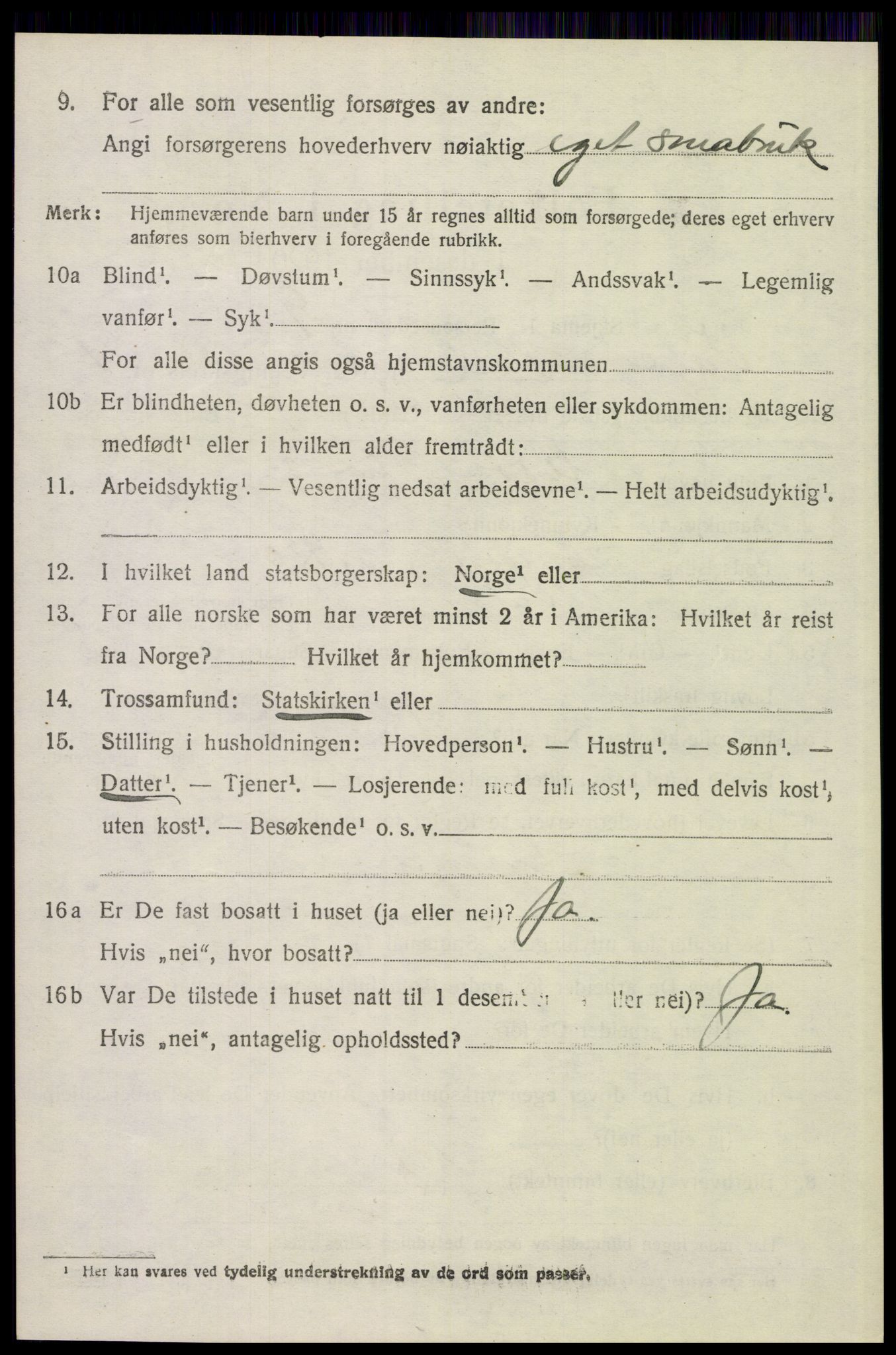 SAH, 1920 census for Våler (Hedmark), 1920, p. 1854