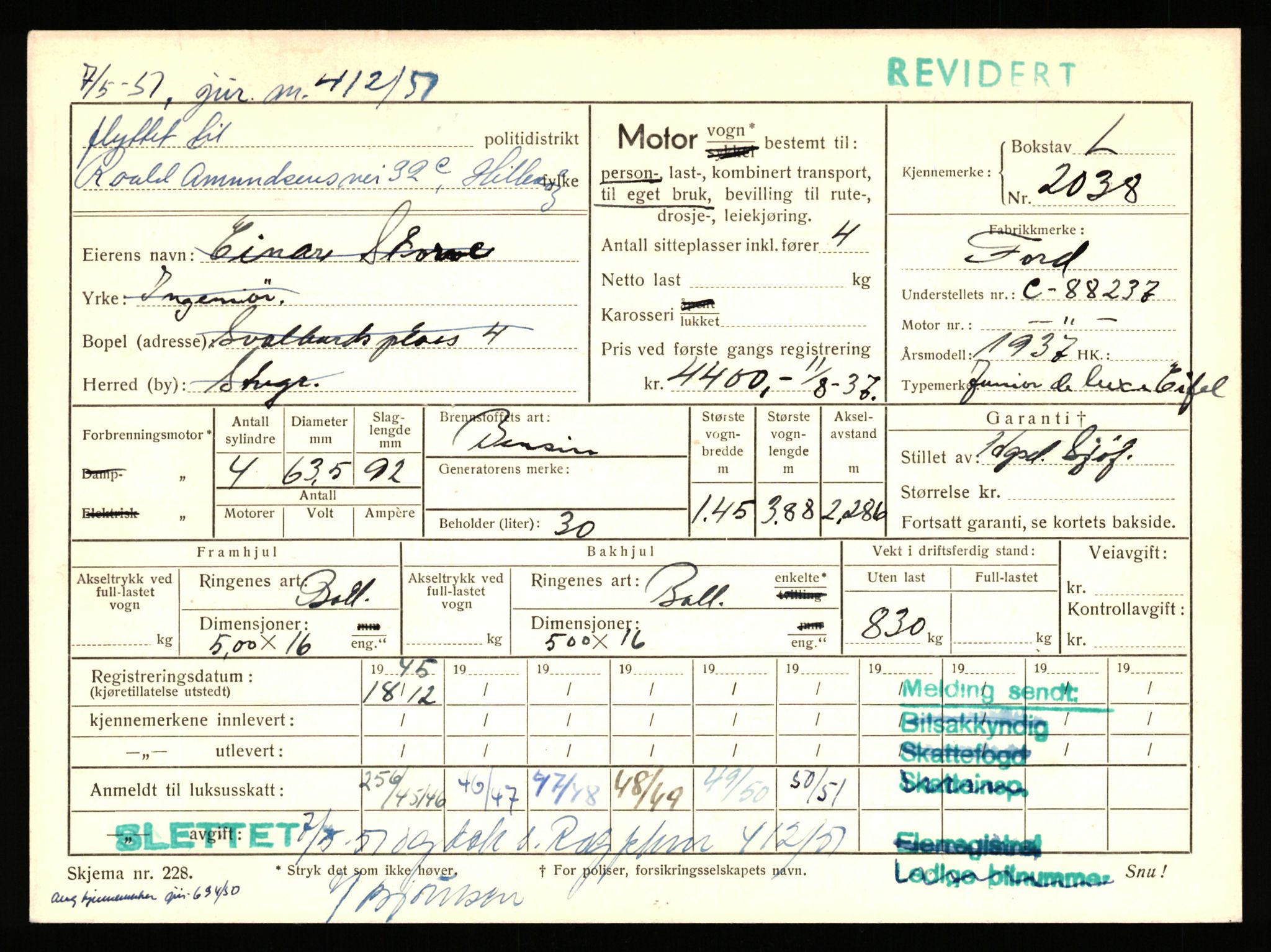 Stavanger trafikkstasjon, AV/SAST-A-101942/0/F/L0006: L-1700 - L-2149, 1930-1971, p. 1453
