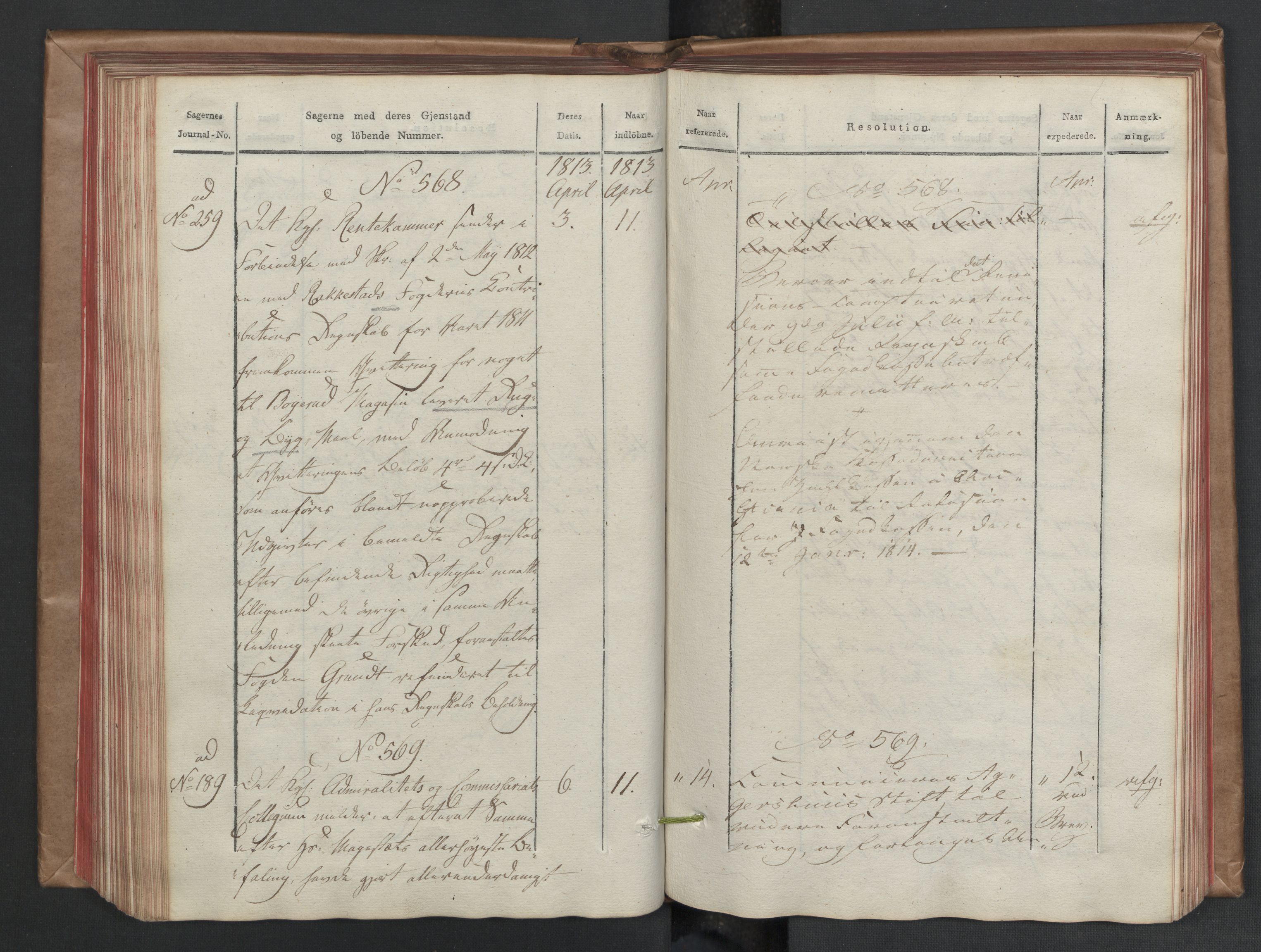 Stattholderembetet 1810-1814, 2. kontor (Kontor B), AV/RA-EA-5432/Aa/L0002: Kollegial referatprotokoll,  j.nr. 284-511,  l.nr. 328-639, 1812-1813, p. 167