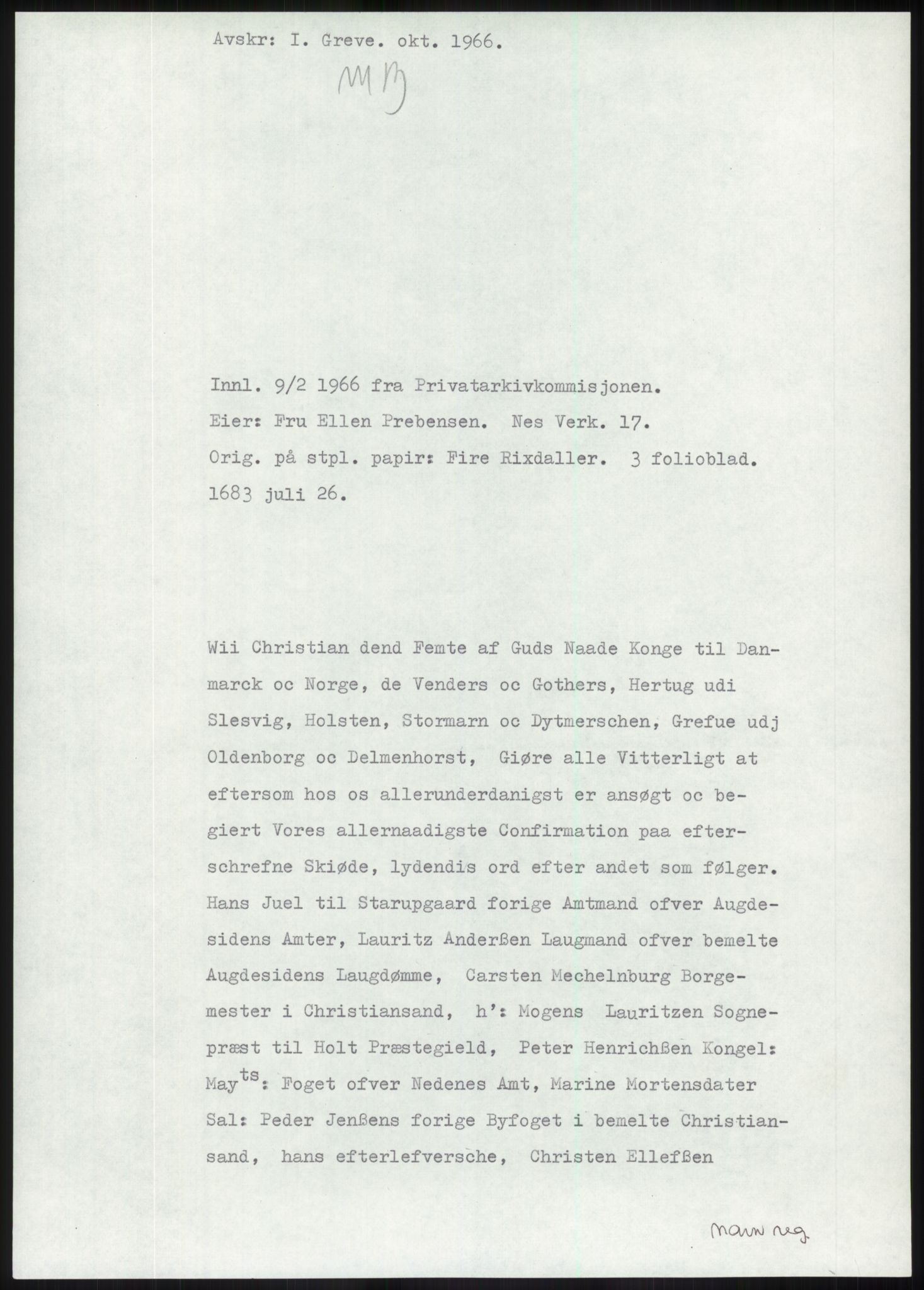 Samlinger til kildeutgivelse, Diplomavskriftsamlingen, AV/RA-EA-4053/H/Ha, p. 118