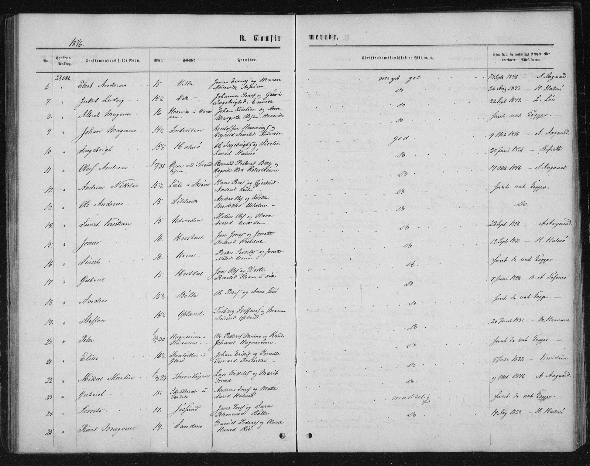 Ministerialprotokoller, klokkerbøker og fødselsregistre - Nord-Trøndelag, AV/SAT-A-1458/771/L0595: Parish register (official) no. 771A02, 1840-1869