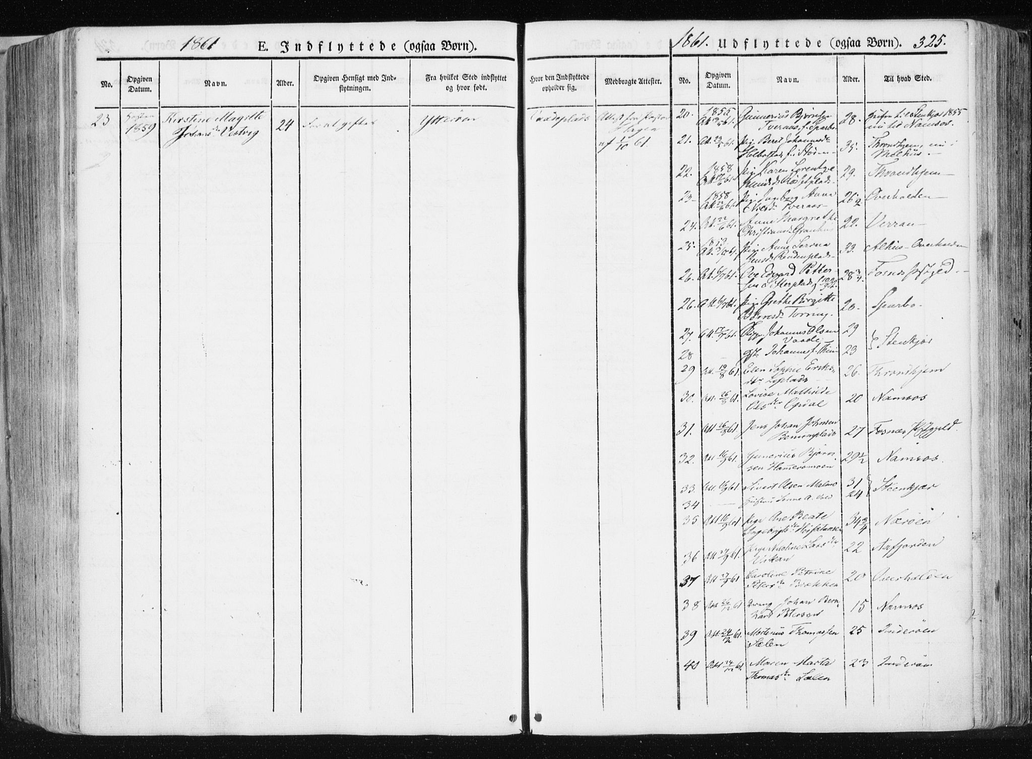 Ministerialprotokoller, klokkerbøker og fødselsregistre - Nord-Trøndelag, AV/SAT-A-1458/741/L0393: Parish register (official) no. 741A07, 1849-1863, p. 325