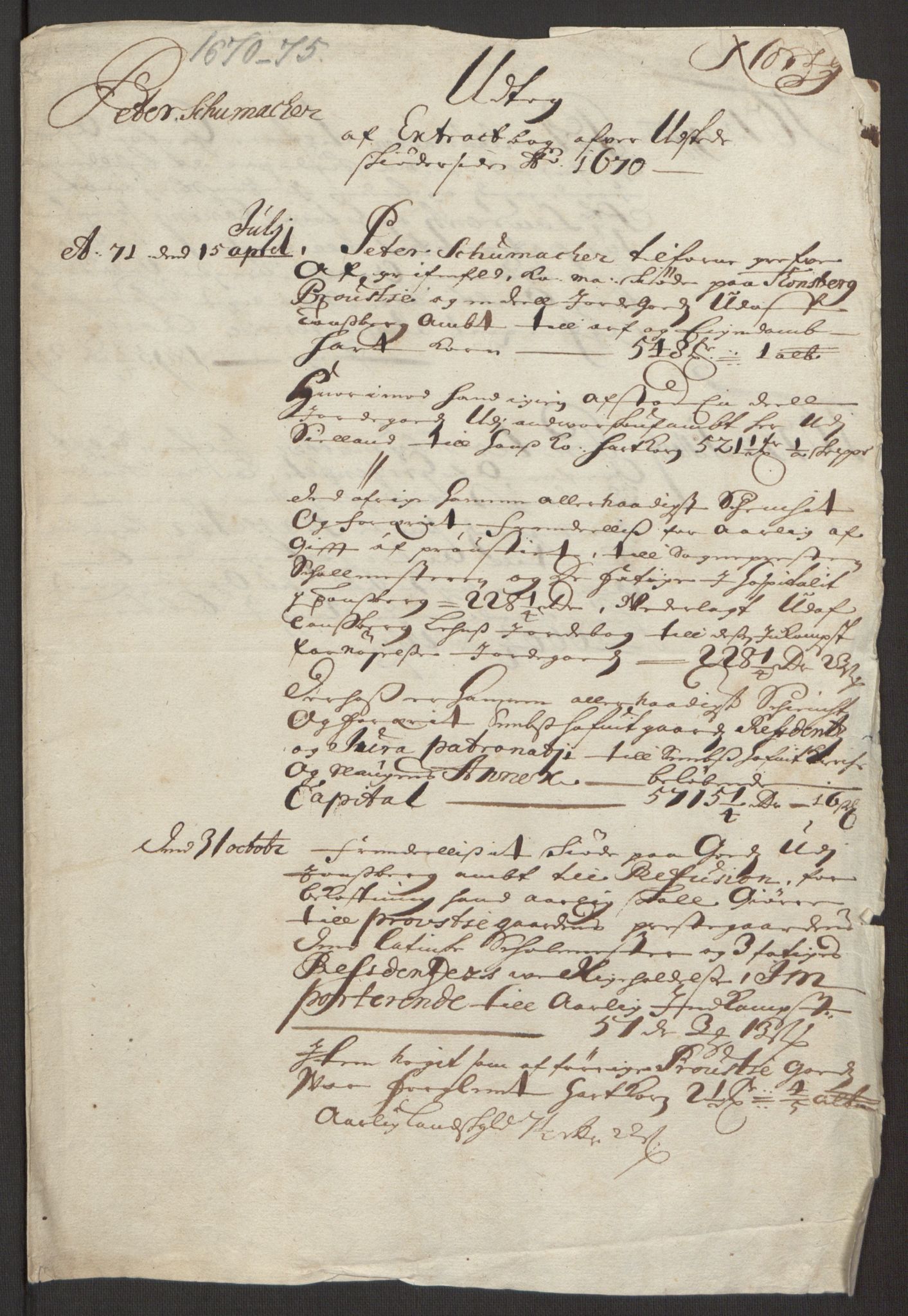 Rentekammeret inntil 1814, Reviderte regnskaper, Fogderegnskap, RA/EA-4092/R32/L1844: Fogderegnskap Jarlsberg grevskap, 1674-1675, p. 379