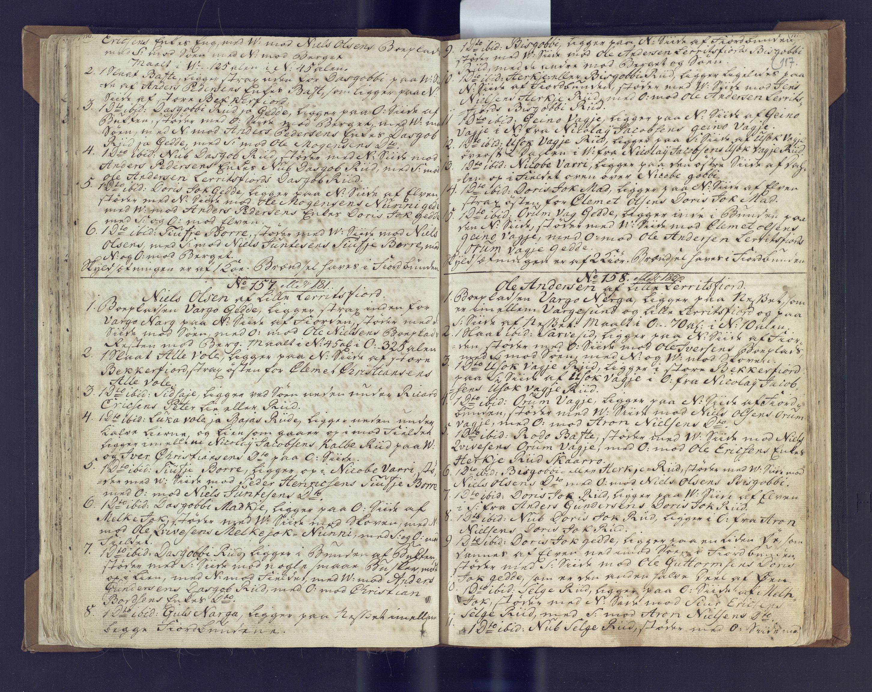 Fylkesmannen i Finnmark, SATØ/S-1120/1Coa/L2882: Landmålerprotokoll (i nærmagasinet/skannet), 1776-1845, p. 62
