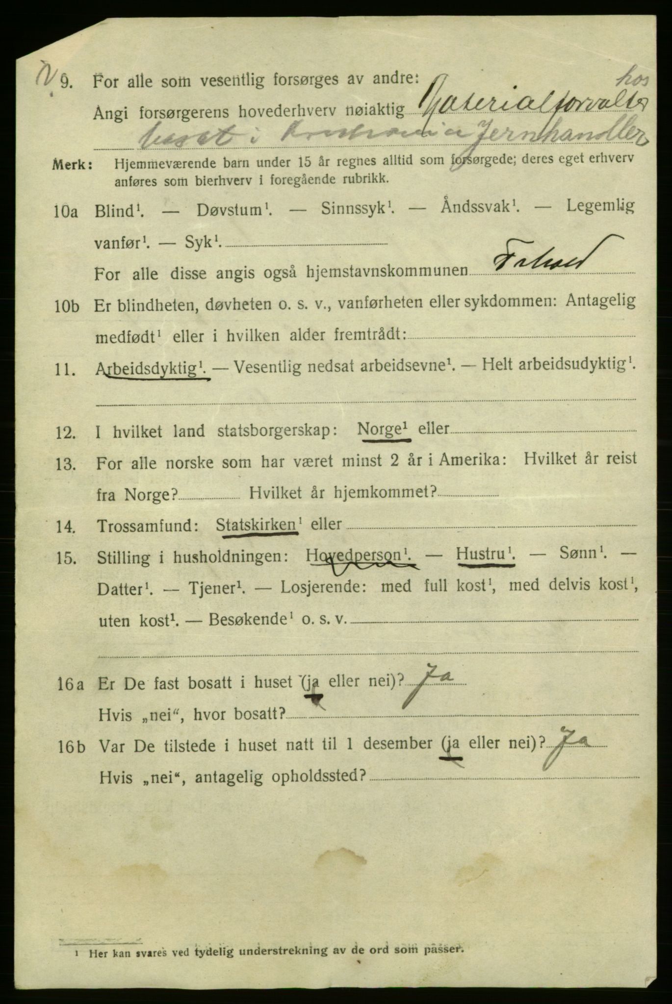 SAO, 1920 census for Fredrikshald, 1920, p. 24721