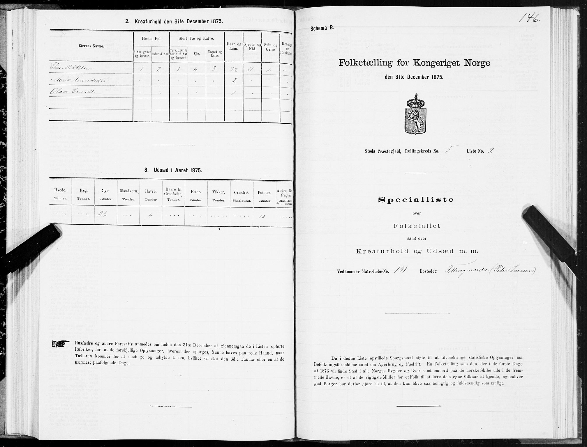 SAT, 1875 census for 1734P Stod, 1875, p. 4146