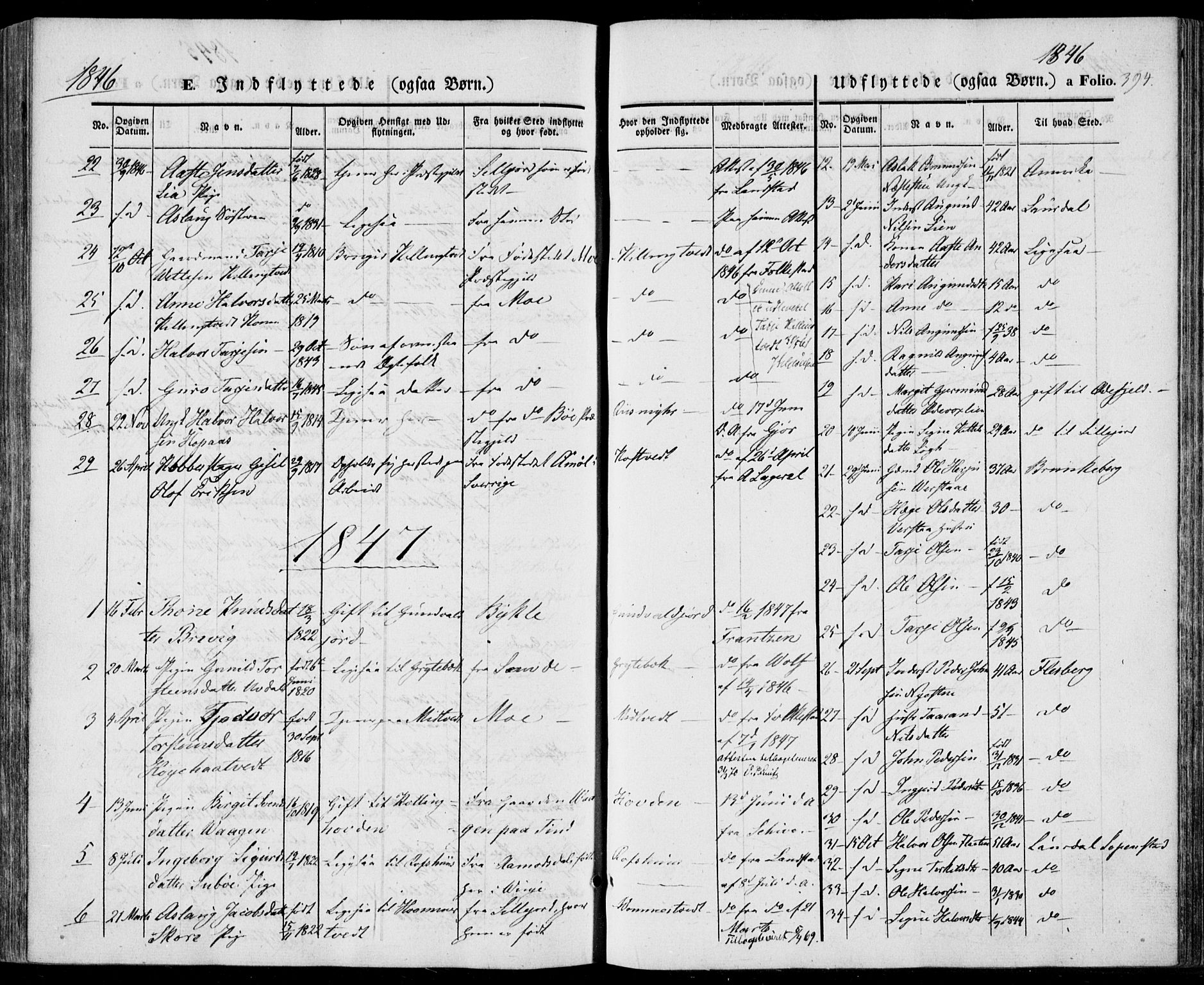 Vinje kirkebøker, SAKO/A-312/F/Fa/L0004: Parish register (official) no. I 4, 1843-1869, p. 394