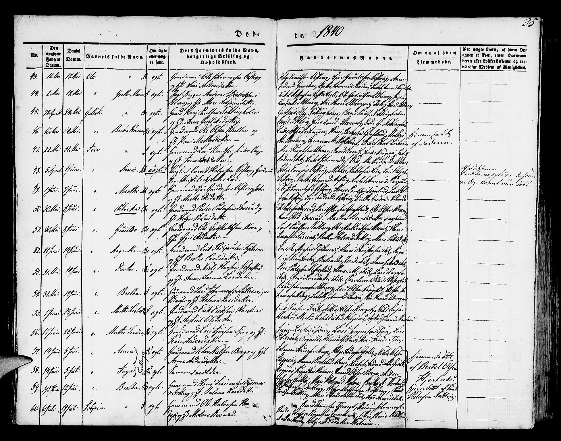 Finnås sokneprestembete, SAB/A-99925/H/Ha/Haa/Haaa/L0006: Parish register (official) no. A 6, 1836-1850, p. 35