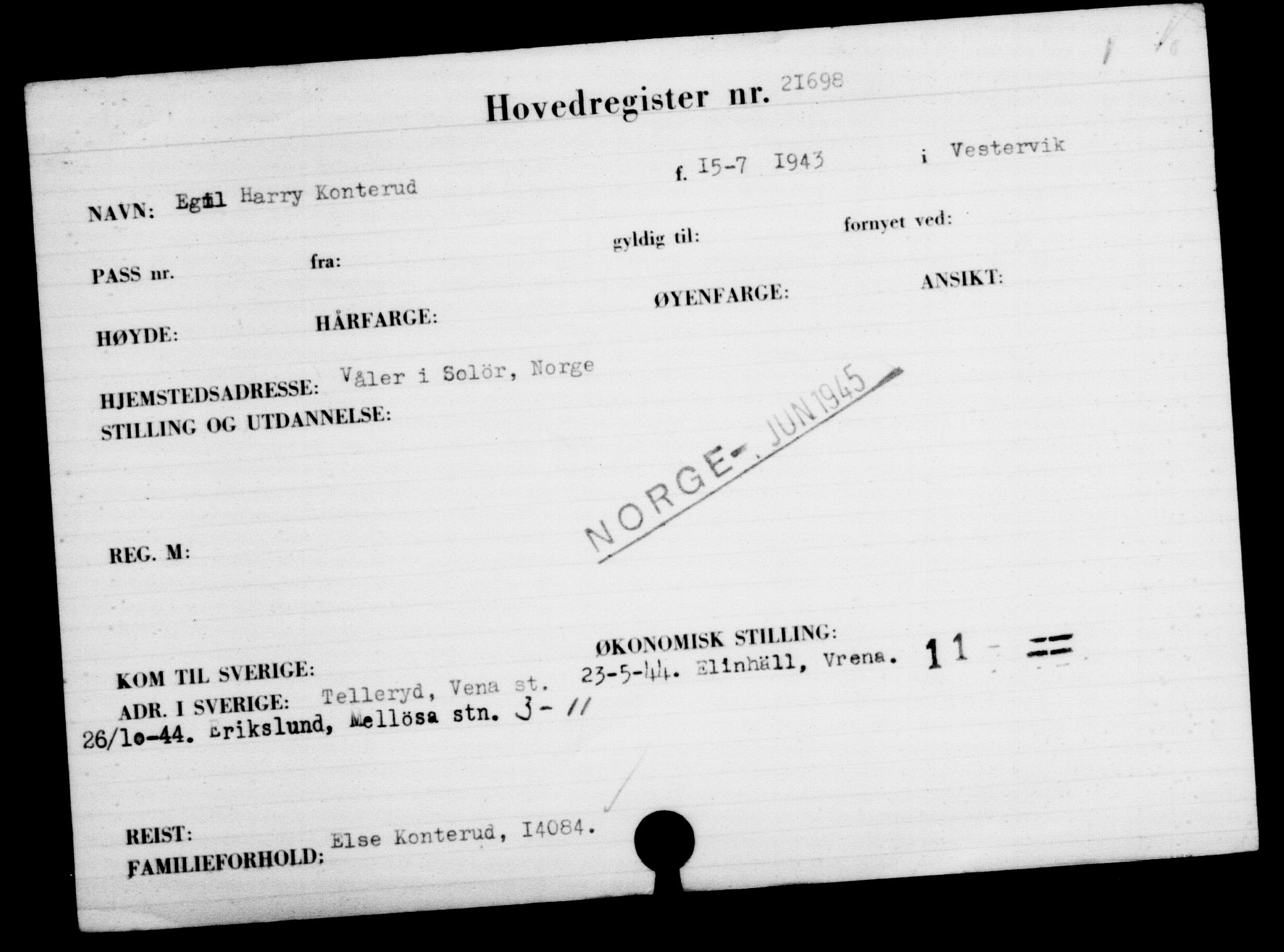 Den Kgl. Norske Legasjons Flyktningskontor, RA/S-6753/V/Va/L0009: Kjesäterkartoteket.  Flyktningenr. 18502-22048, 1940-1945, p. 2723