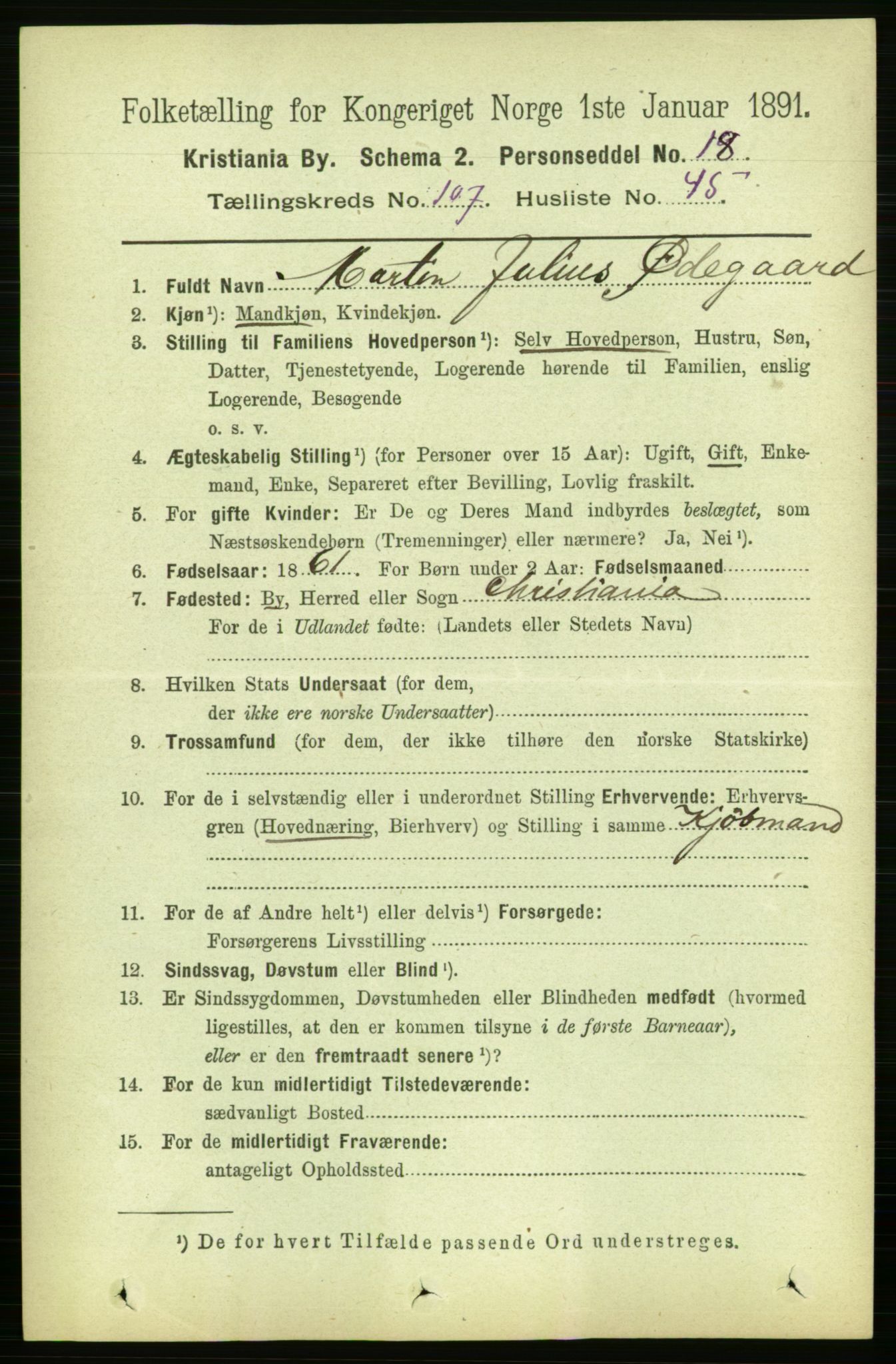 RA, 1891 census for 0301 Kristiania, 1891, p. 55251