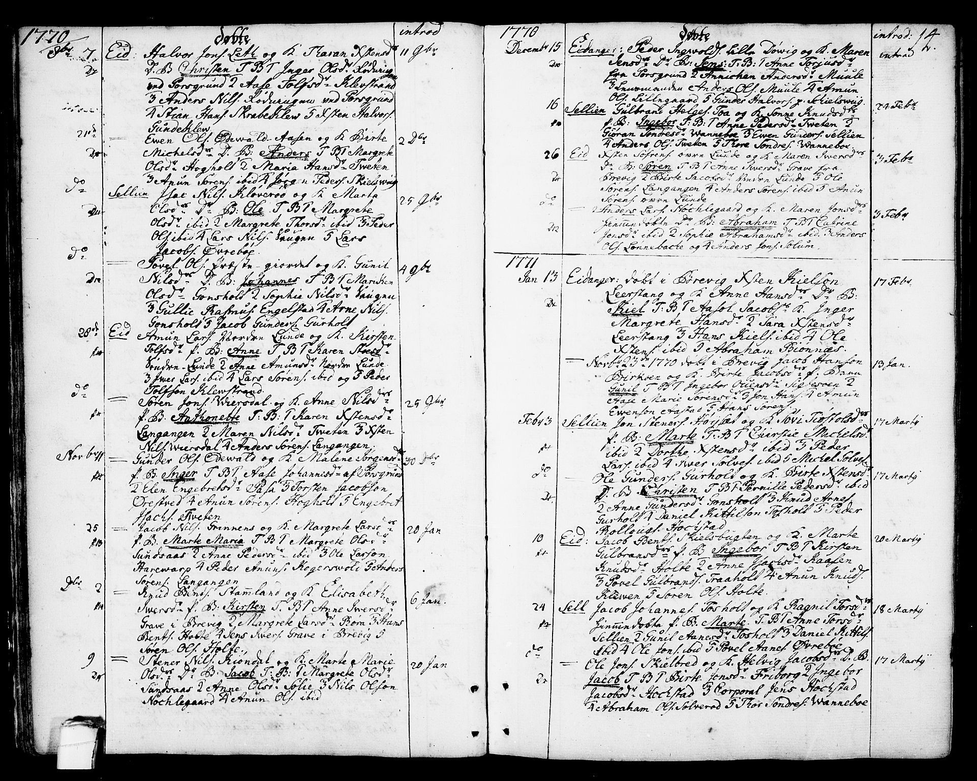 Eidanger kirkebøker, SAKO/A-261/F/Fa/L0006: Parish register (official) no. 6, 1764-1814, p. 14