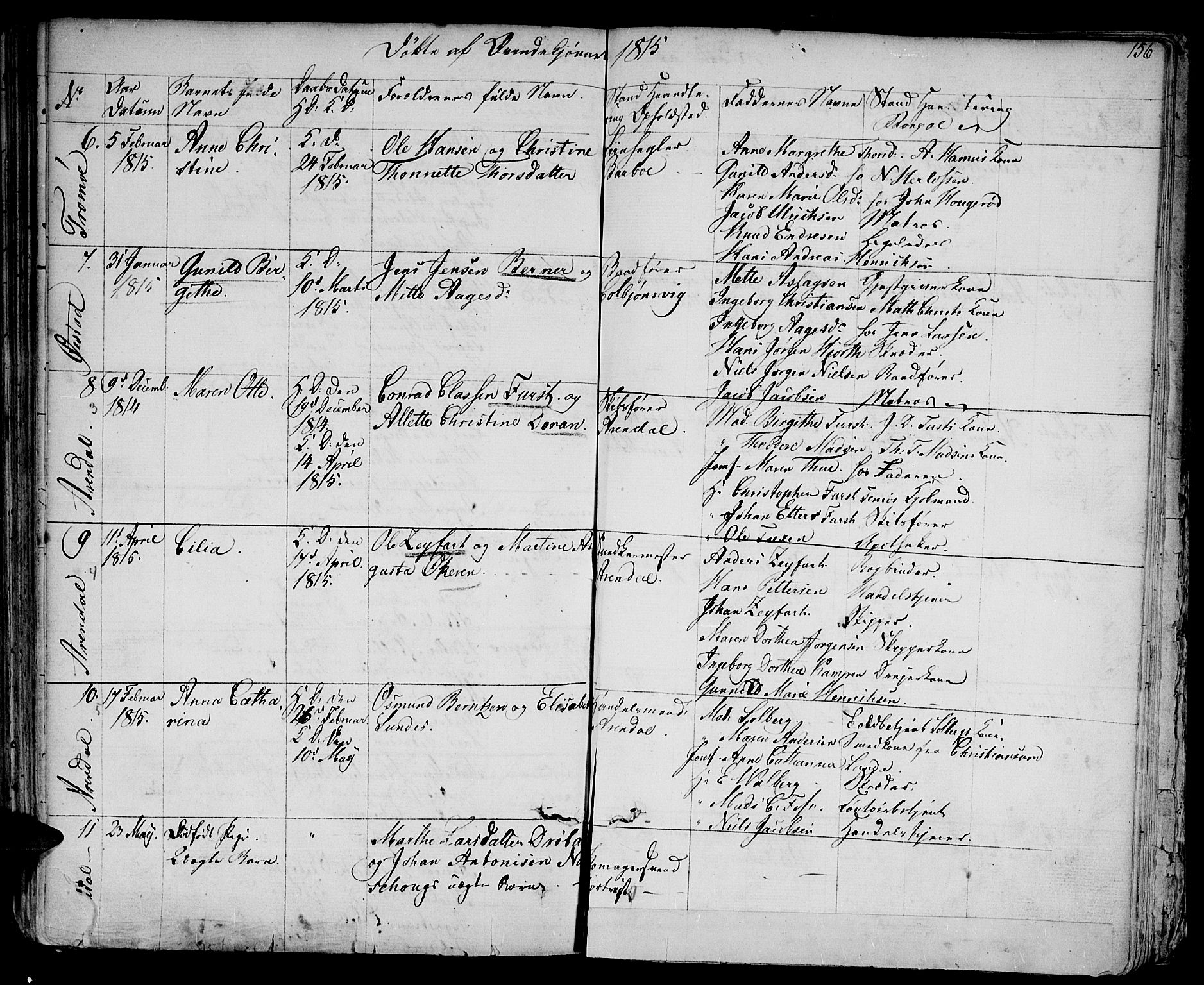 Arendal sokneprestkontor, Trefoldighet, AV/SAK-1111-0040/F/Fa/L0002: Parish register (official) no. A 2, 1771-1815, p. 156