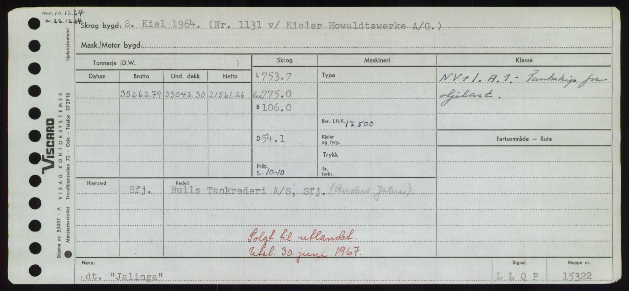 Sjøfartsdirektoratet med forløpere, Skipsmålingen, RA/S-1627/H/Hd/L0019: Fartøy, J, p. 67