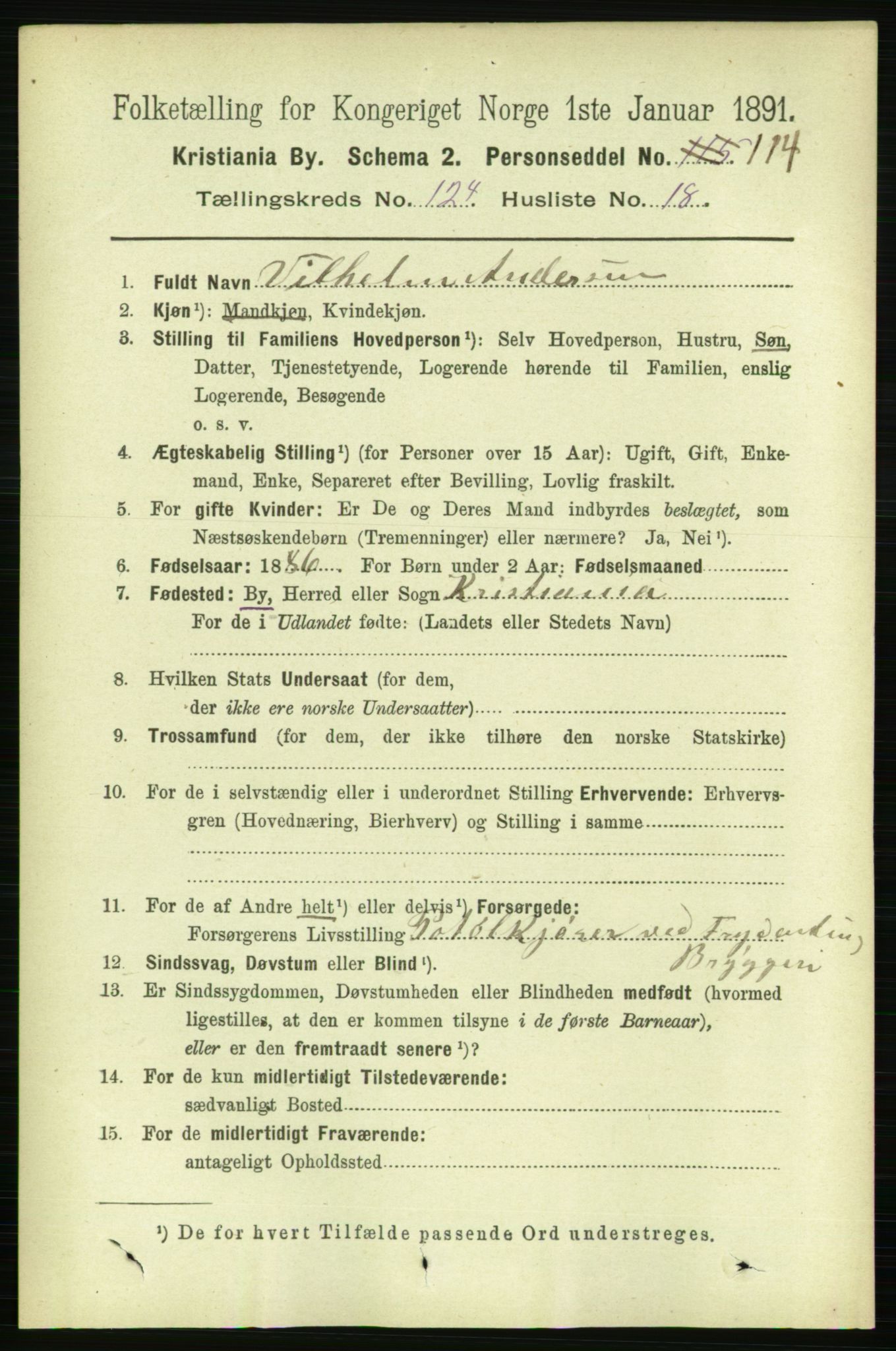 RA, 1891 census for 0301 Kristiania, 1891, p. 65695