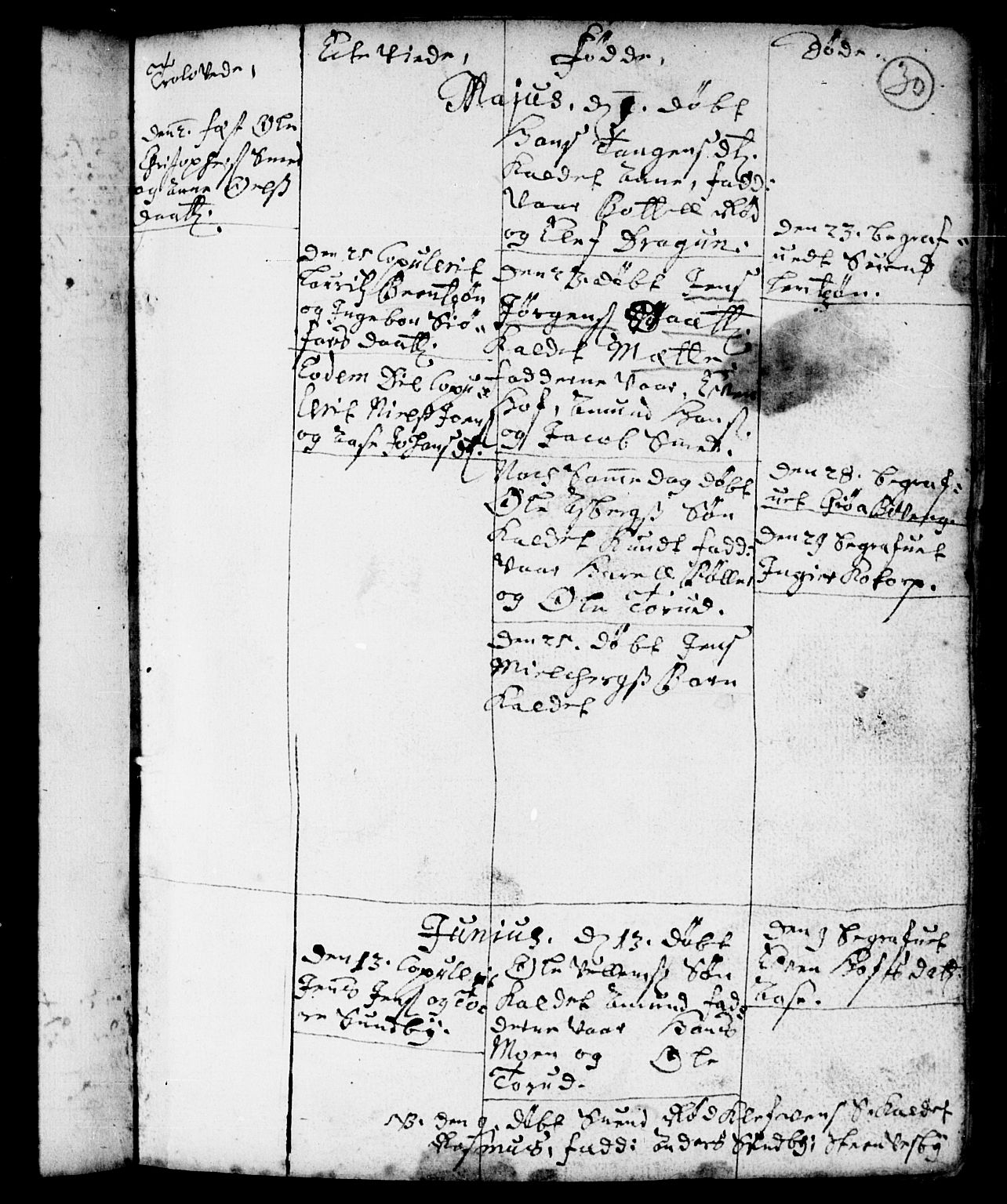Spydeberg prestekontor Kirkebøker, AV/SAO-A-10924/F/Fa/L0001: Parish register (official) no. I 1, 1696-1738, p. 30
