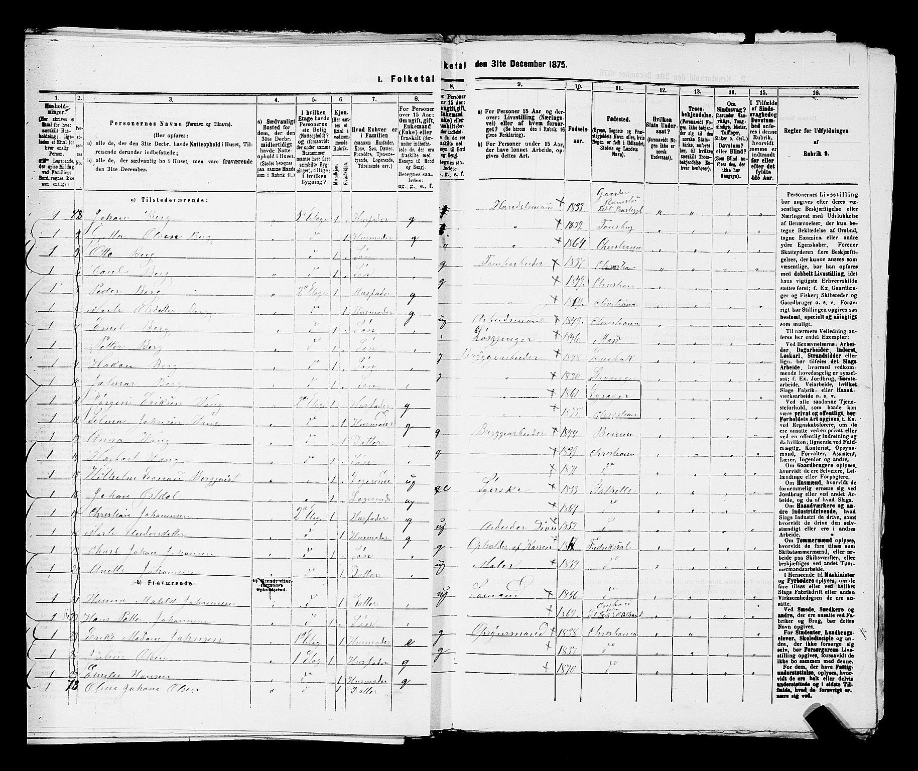 RA, 1875 census for 0301 Kristiania, 1875, p. 991