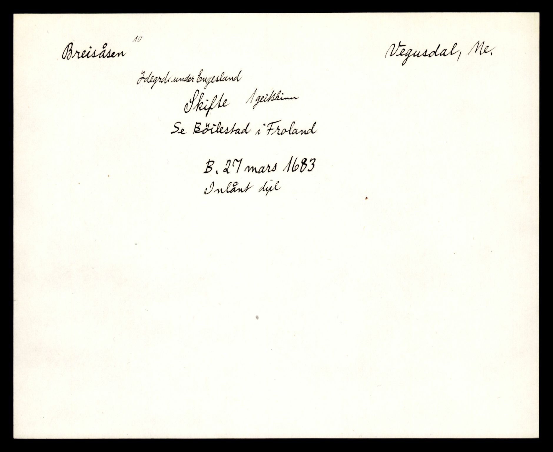 Riksarkivets diplomsamling, AV/RA-EA-5965/F35/F35e/L0024: Registreringssedler Aust-Agder 2, 1400-1700, p. 207