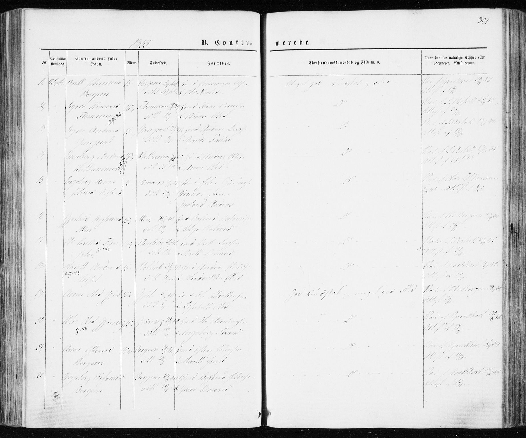 Ministerialprotokoller, klokkerbøker og fødselsregistre - Møre og Romsdal, AV/SAT-A-1454/586/L0984: Parish register (official) no. 586A10, 1844-1856, p. 301