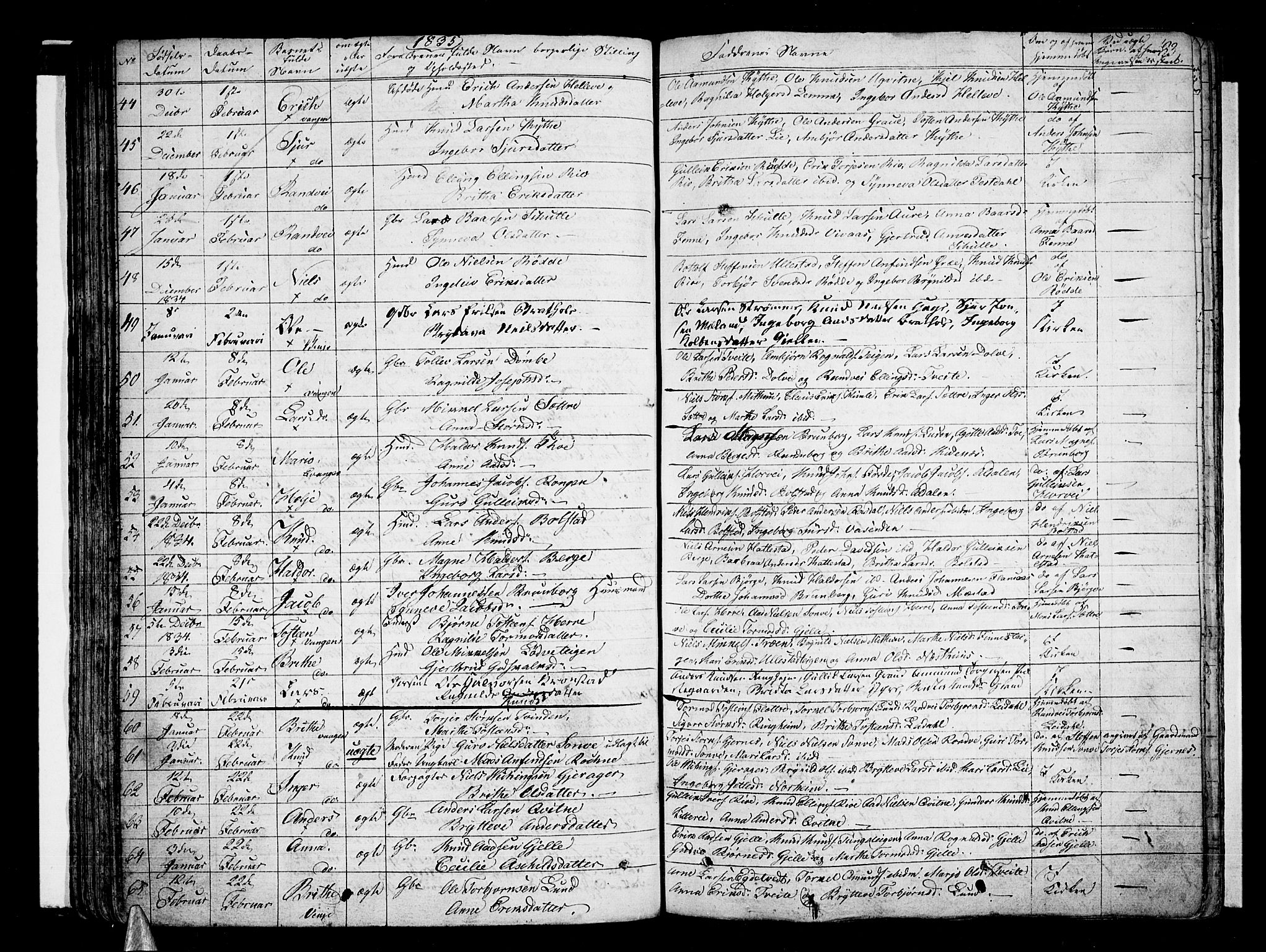 Voss sokneprestembete, AV/SAB-A-79001/H/Haa: Parish register (official) no. A 12, 1823-1837, p. 133