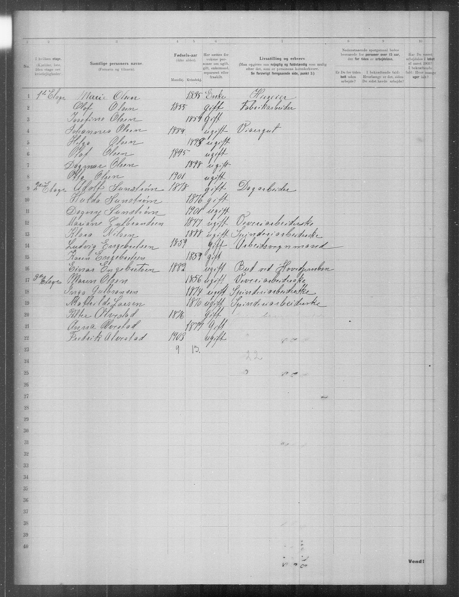 OBA, Municipal Census 1903 for Kristiania, 1903, p. 10364