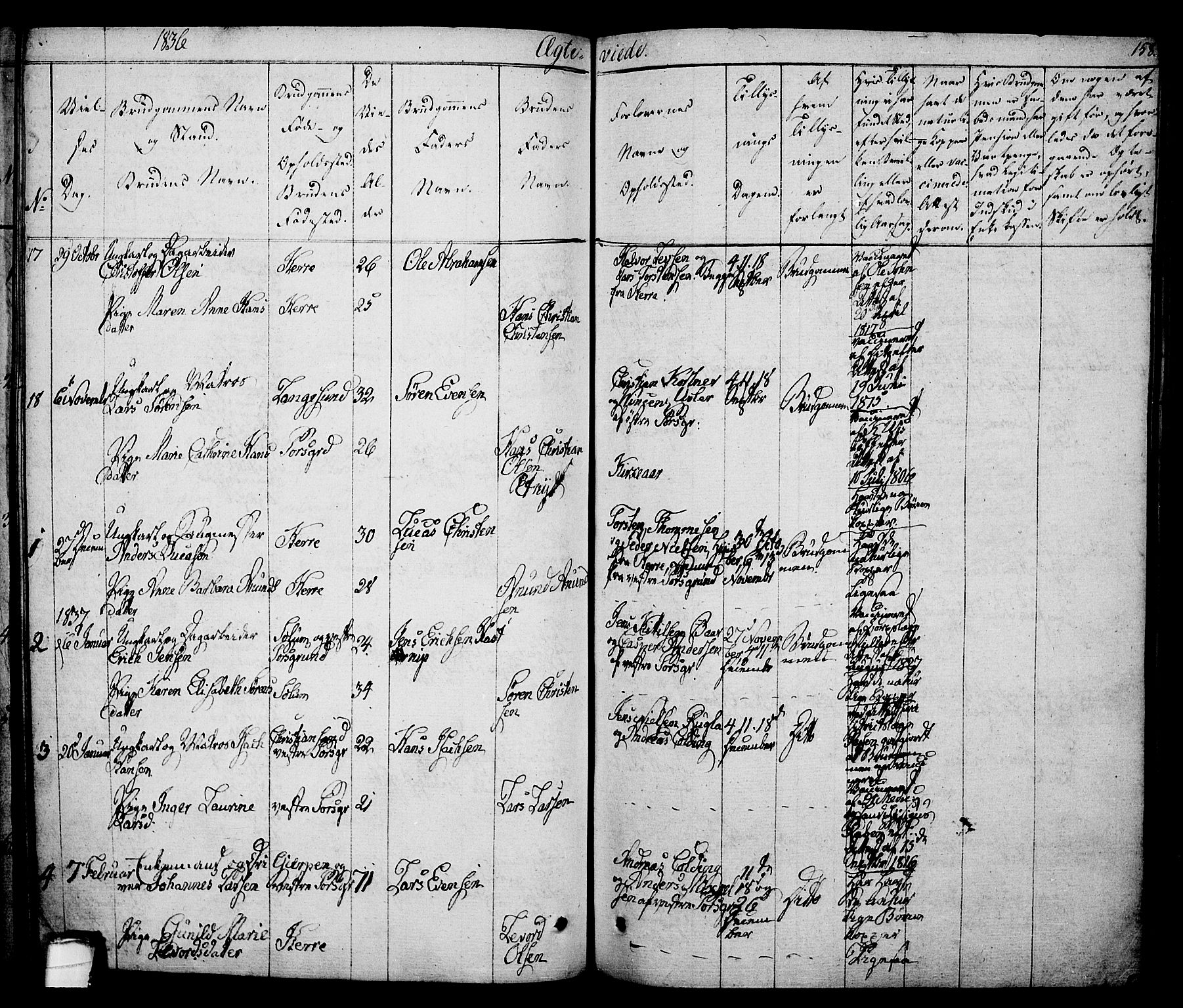 Porsgrunn kirkebøker , AV/SAKO-A-104/F/Fa/L0005: Parish register (official) no. 5, 1828-1840, p. 158