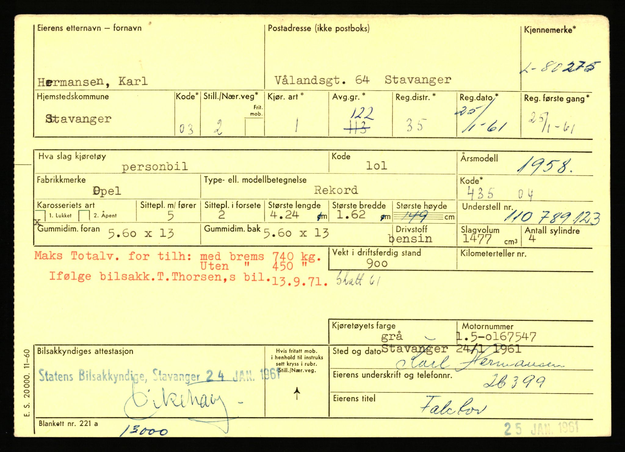 Stavanger trafikkstasjon, AV/SAST-A-101942/0/F/L0070: L-78800 - L-80499, 1930-1971, p. 2208