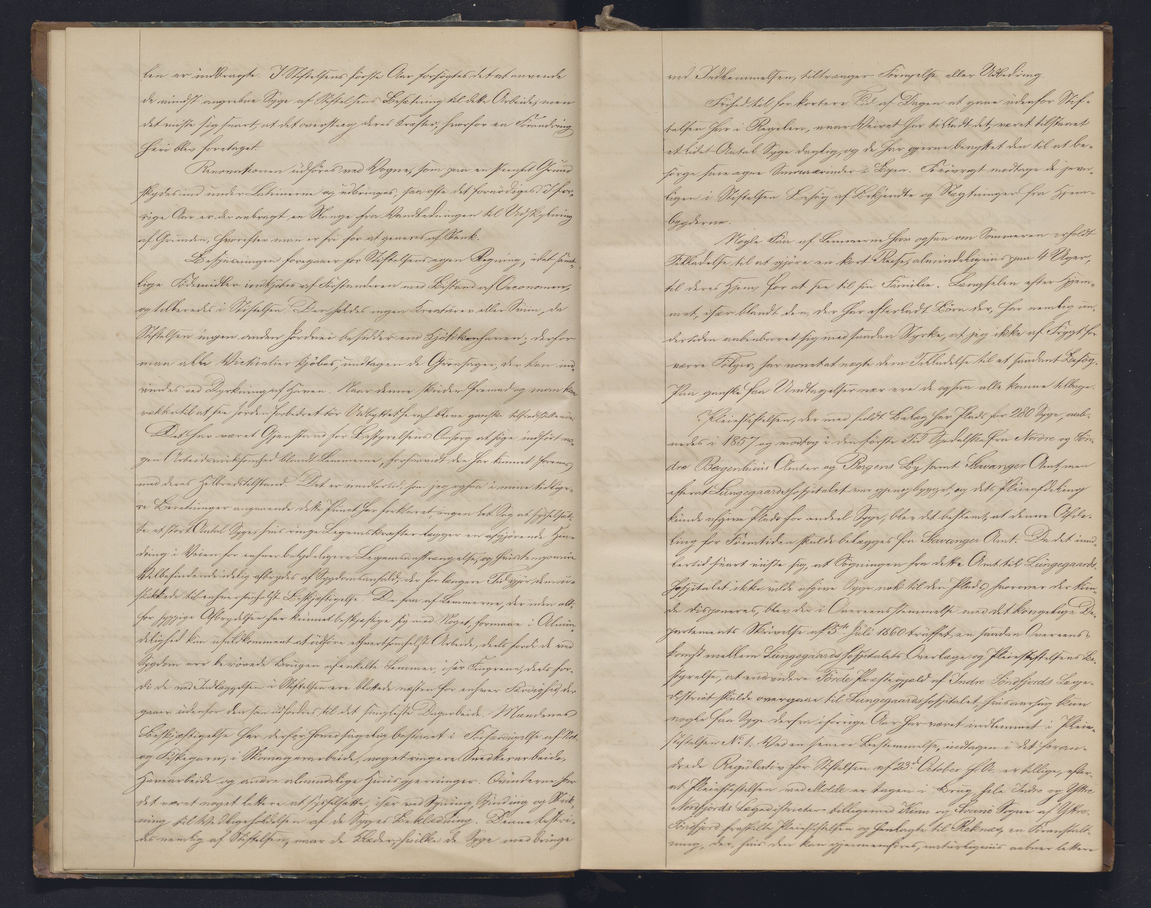 Lepraarkiver - Overlegen for den spedalske sykdom, AV/SAB-A-61001/B.b/L0006: Kopibok, 1860-1874