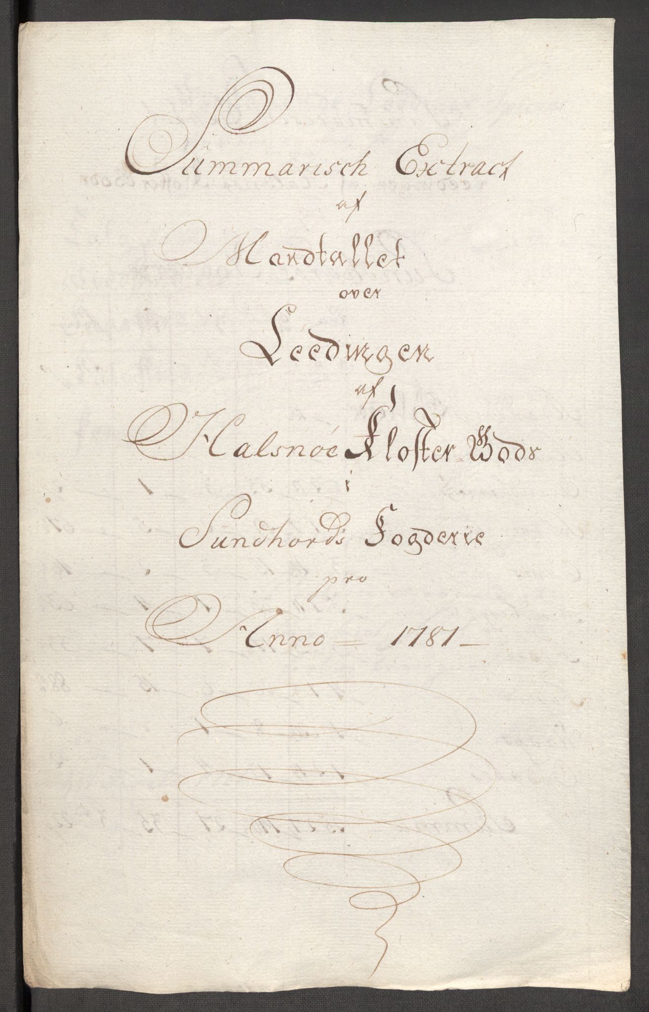 Rentekammeret inntil 1814, Reviderte regnskaper, Fogderegnskap, RA/EA-4092/R48/L3097: Fogderegnskap Sunnhordland og Hardanger, 1781, p. 273