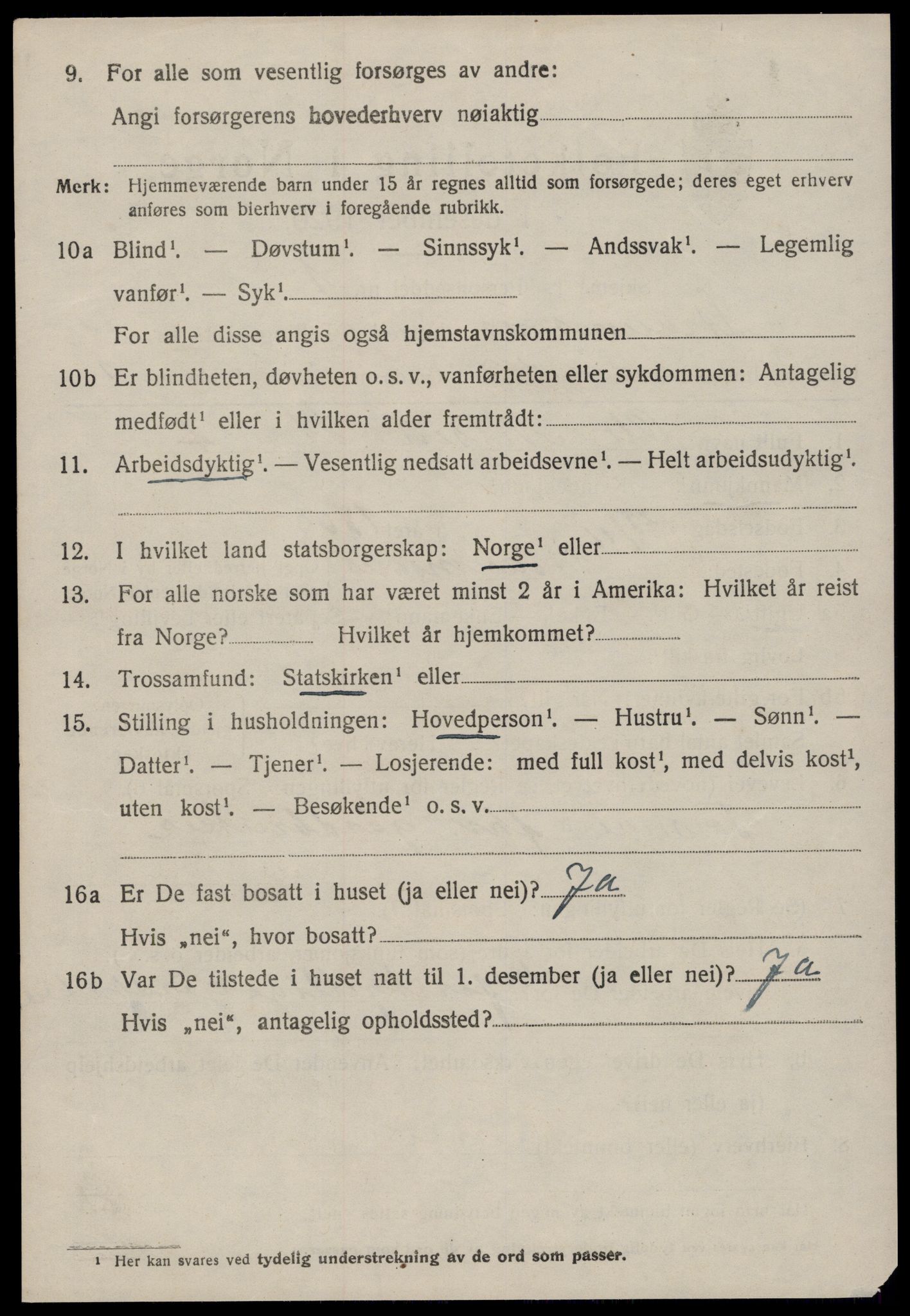 SAT, 1920 census for Straumsnes, 1920, p. 2018