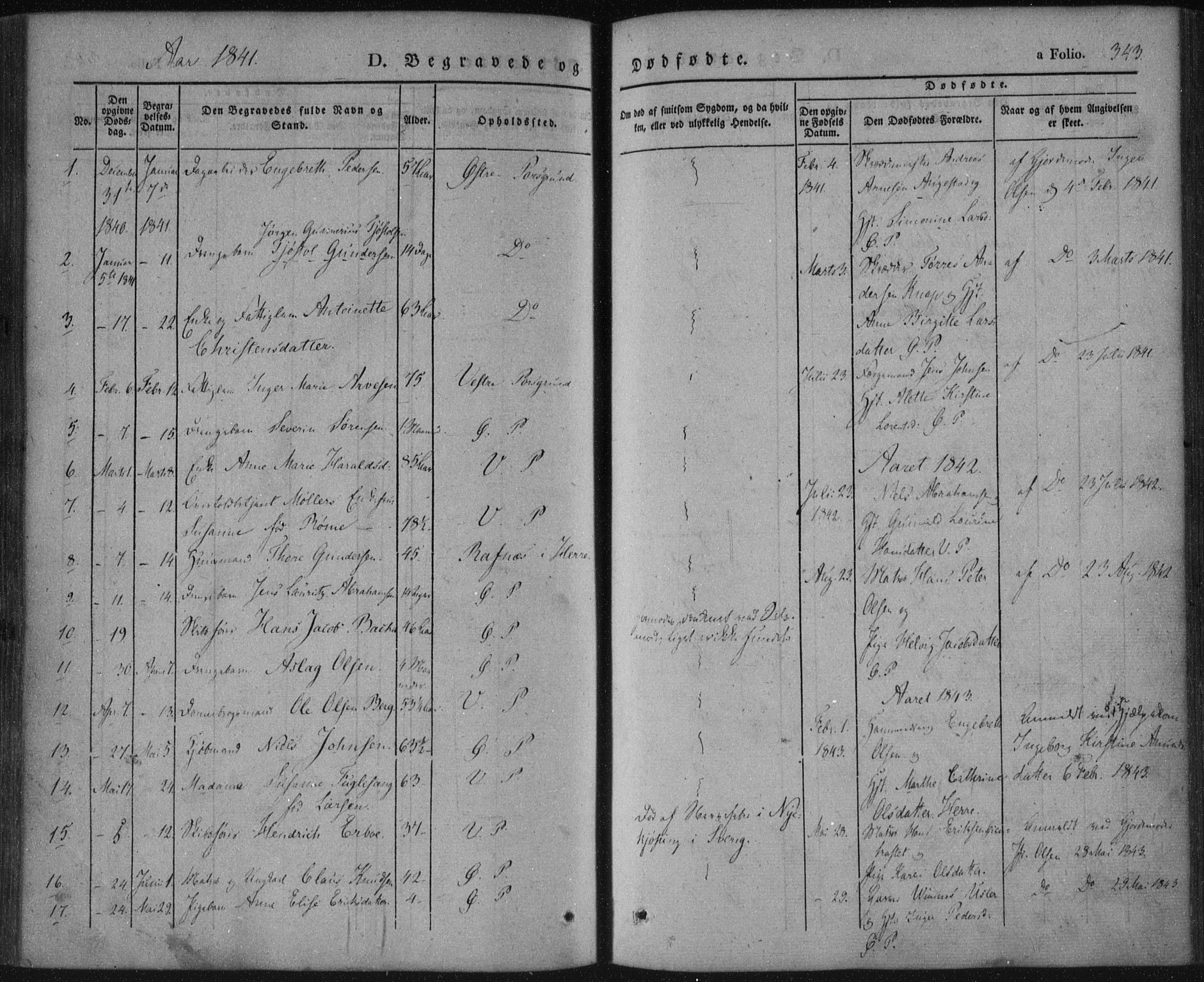 Porsgrunn kirkebøker , SAKO/A-104/F/Fa/L0006: Parish register (official) no. 6, 1841-1857, p. 343