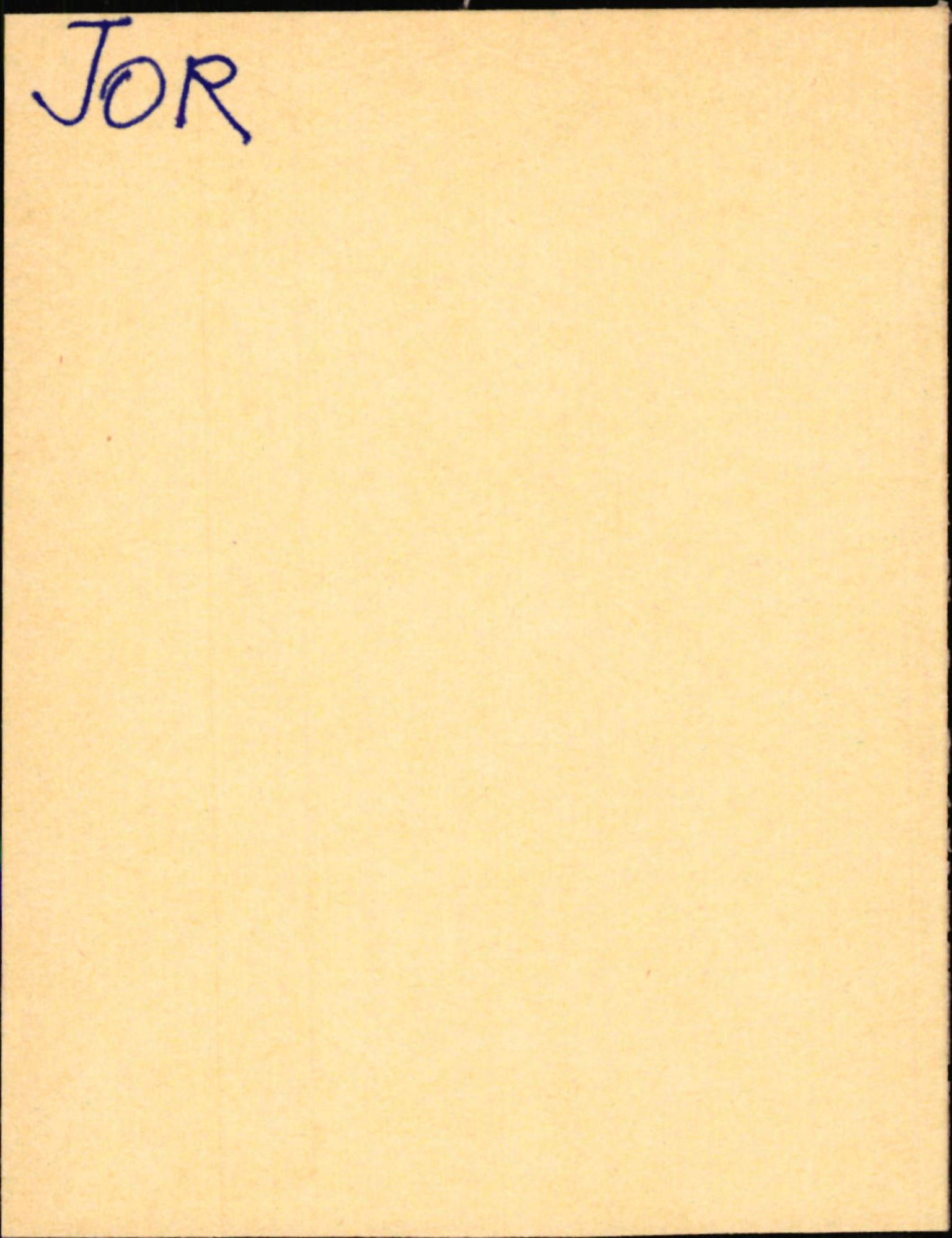 Statens vegvesen, Hordaland vegkontor, SAB/A-5201/2/Hb/L0018: O-eierkort J-K, 1920-1971, p. 1