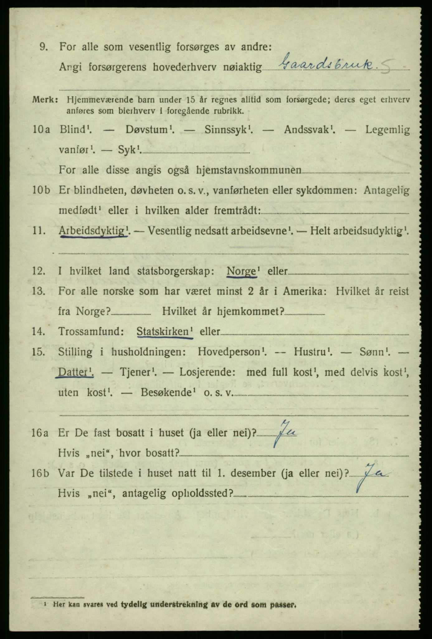 SAB, 1920 census for Lindås, 1920, p. 8994