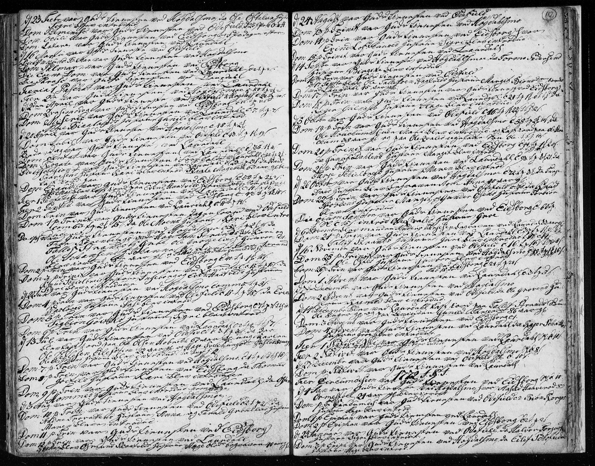 Lårdal kirkebøker, SAKO/A-284/F/Fa/L0003: Parish register (official) no. I 3, 1754-1790, p. 112