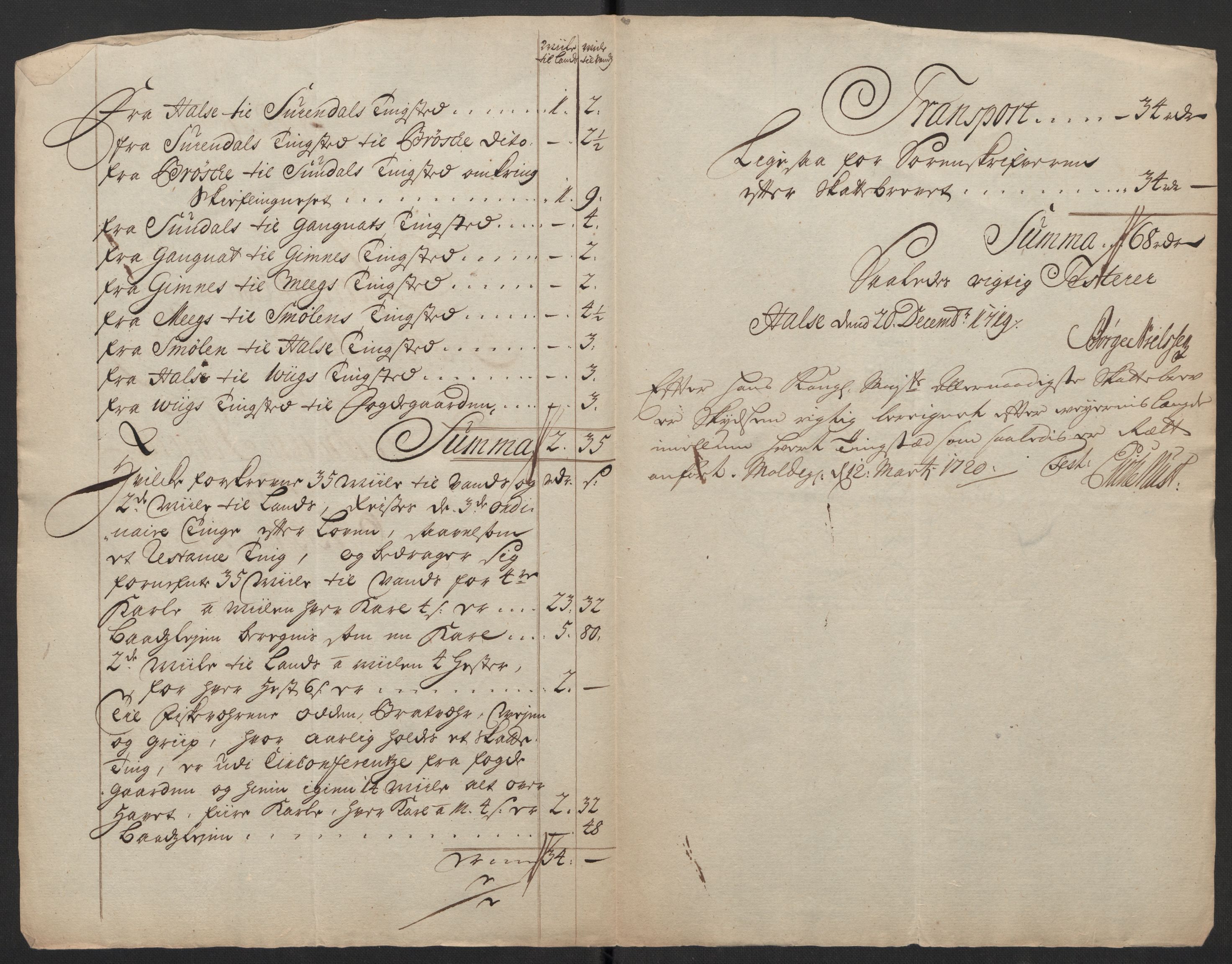 Rentekammeret inntil 1814, Reviderte regnskaper, Fogderegnskap, AV/RA-EA-4092/R56/L3752: Fogderegnskap Nordmøre, 1719, p. 347