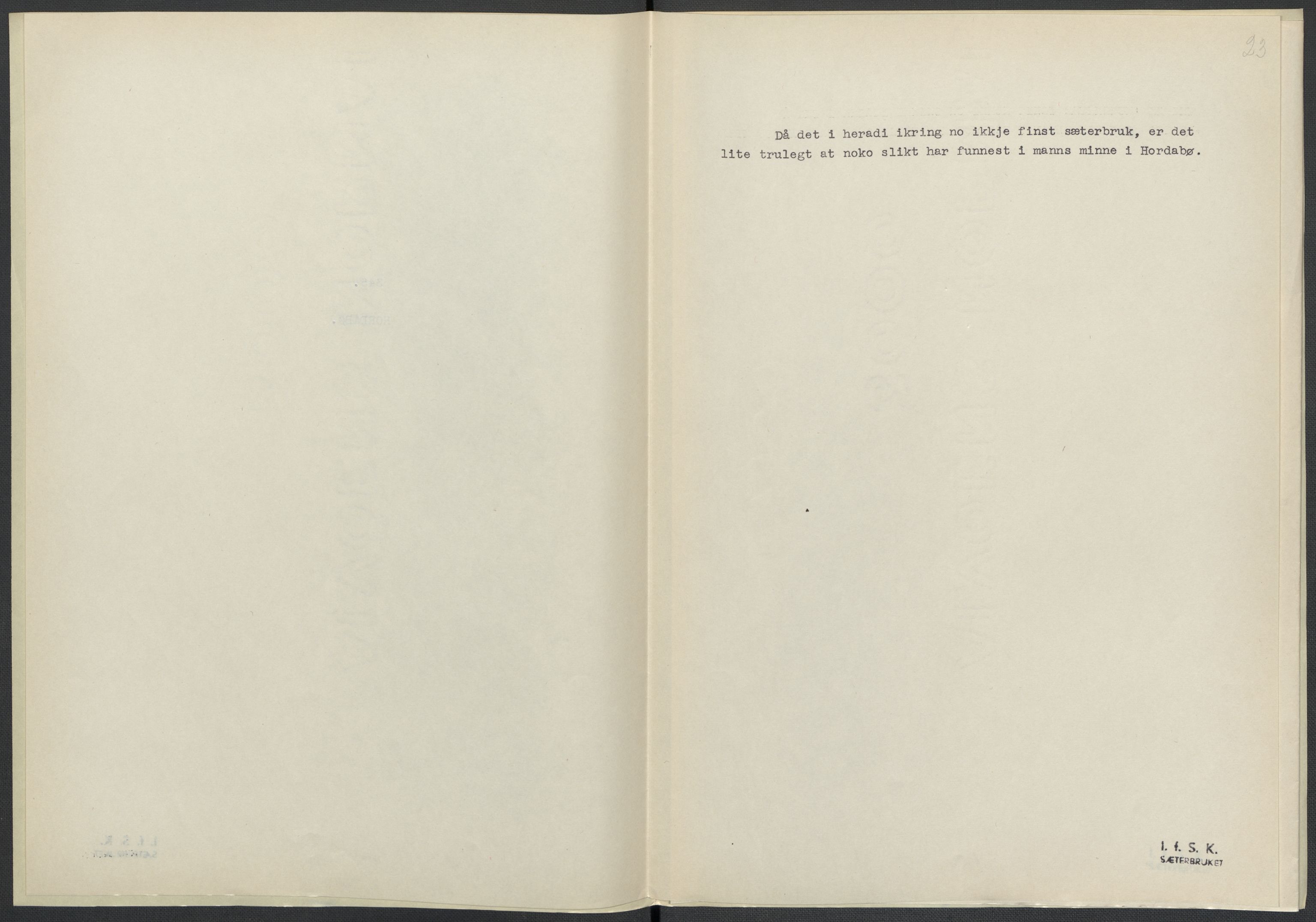 Instituttet for sammenlignende kulturforskning, RA/PA-0424/F/Fc/L0010/0002: Eske B10: / Hordaland (perm XXVI), 1932-1935, p. 23