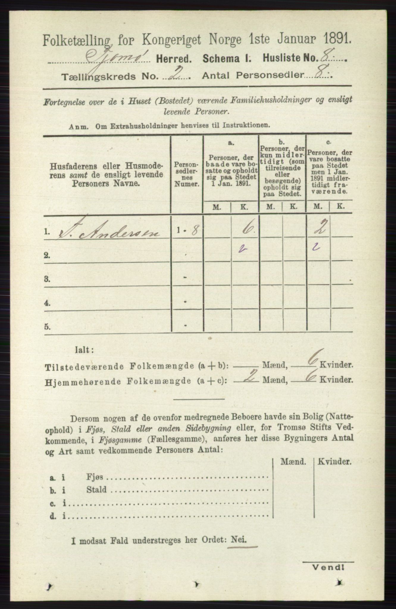 RA, 1891 census for 0723 Tjøme, 1891, p. 292