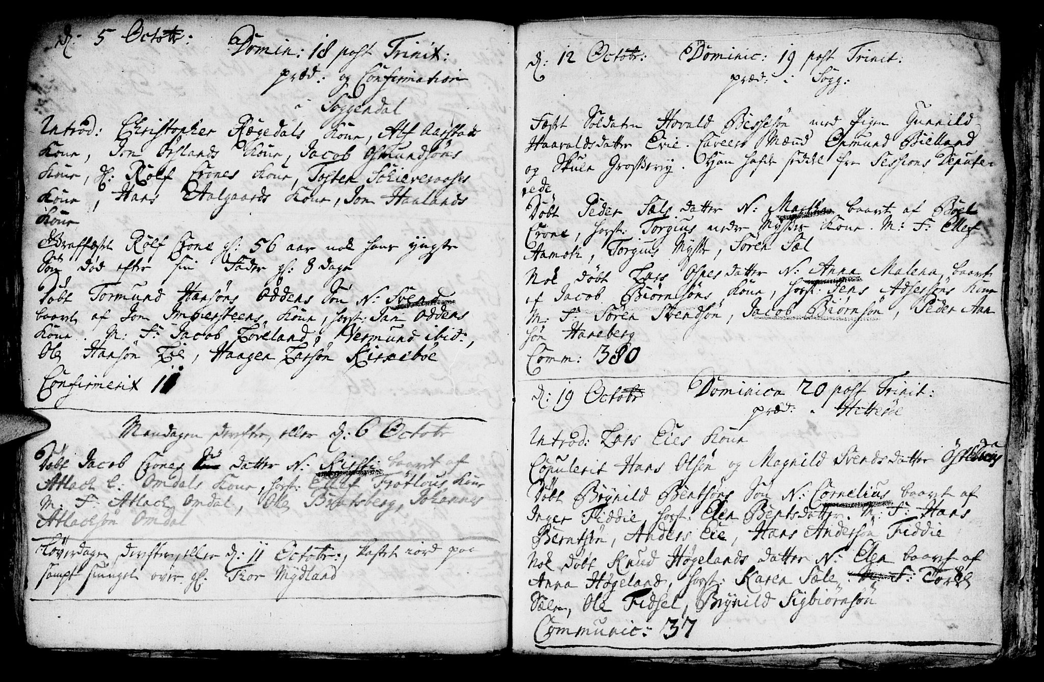 Sokndal sokneprestkontor, AV/SAST-A-101808: Parish register (official) no. A 1, 1729-1740