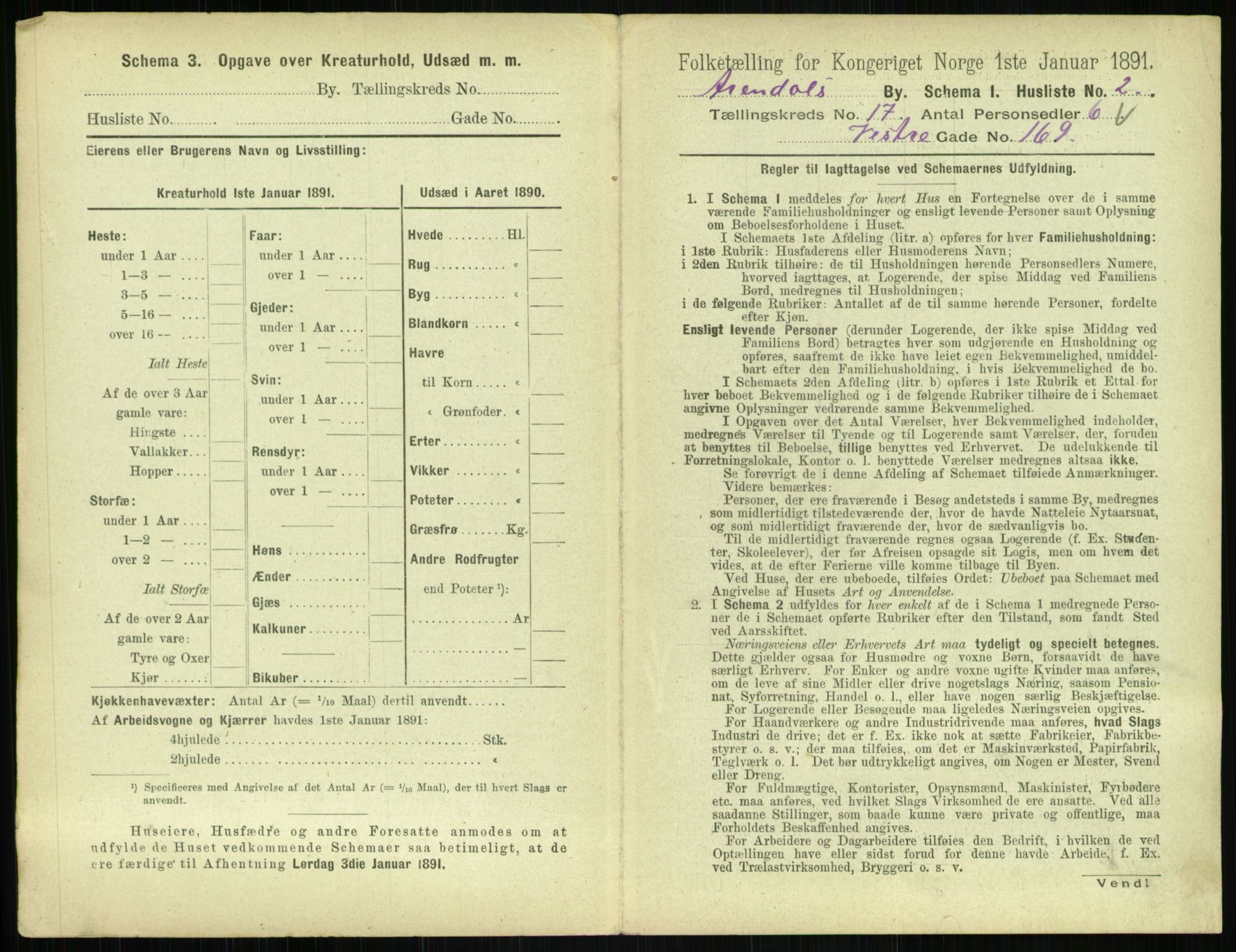 RA, 1891 census for 0903 Arendal, 1891, p. 904