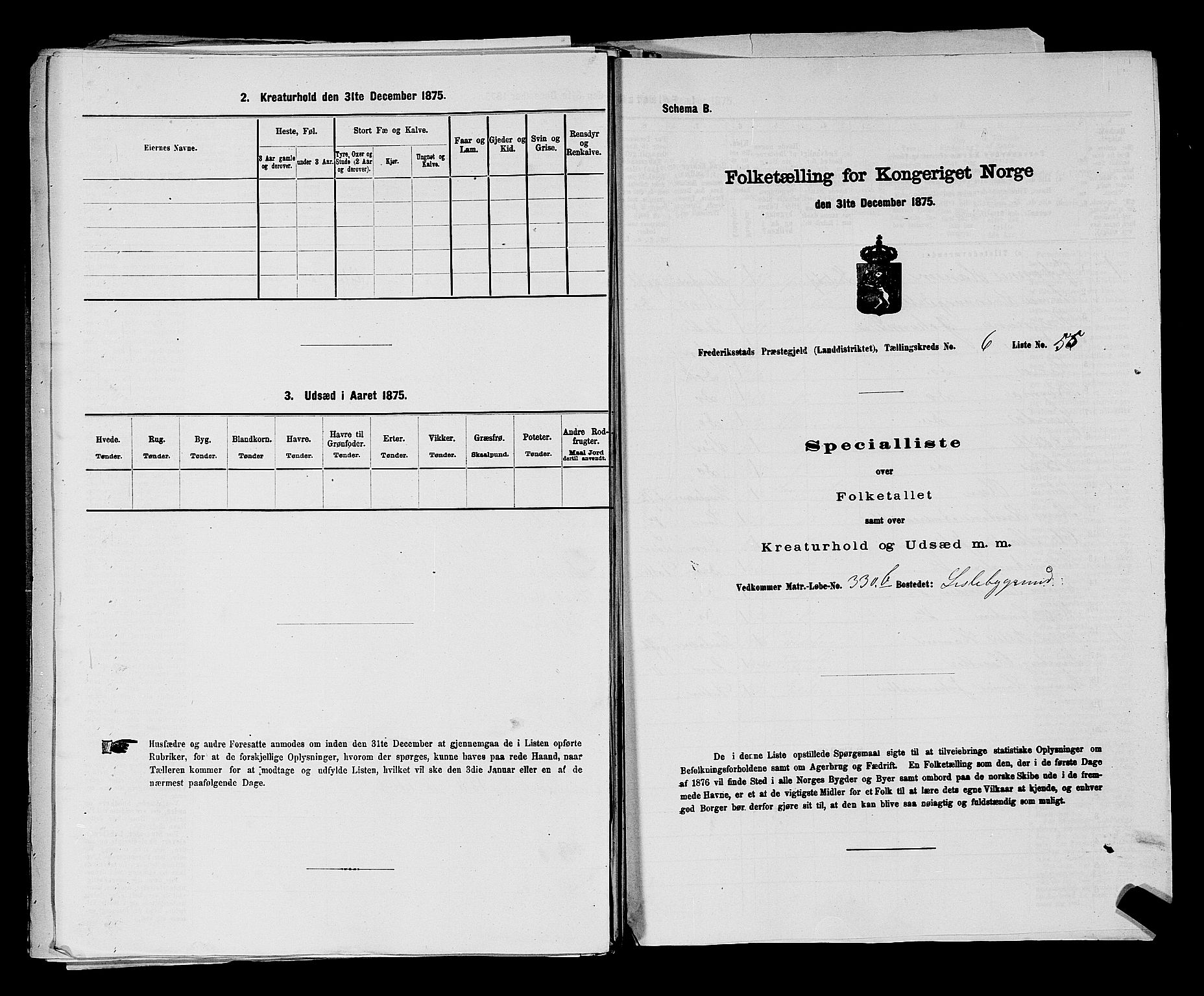 RA, 1875 census for 0132L Fredrikstad/Glemmen, 1875, p. 1260