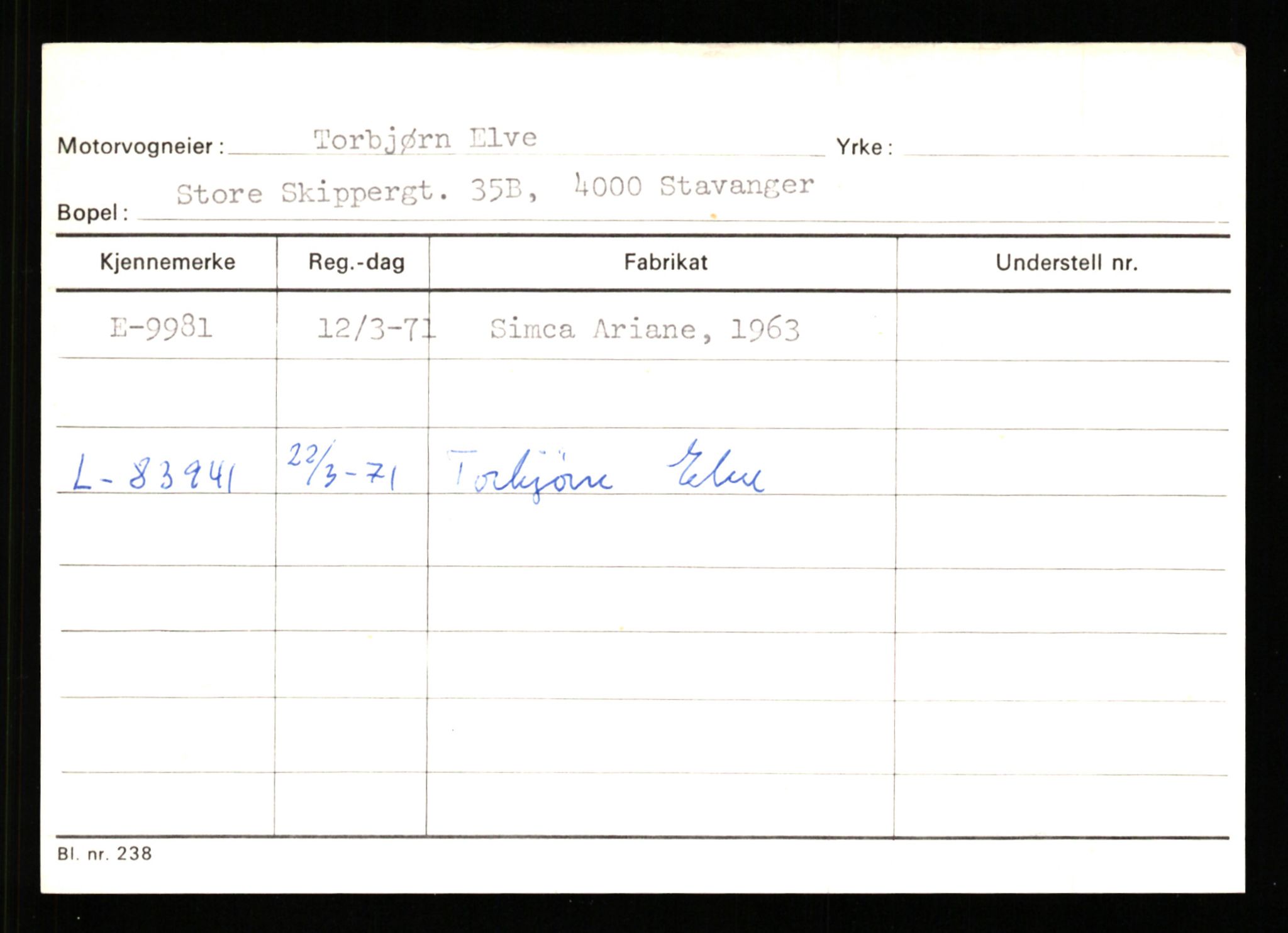 Stavanger trafikkstasjon, AV/SAST-A-101942/0/G/L0002: Registreringsnummer: 5791 - 10405, 1930-1971, p. 2733