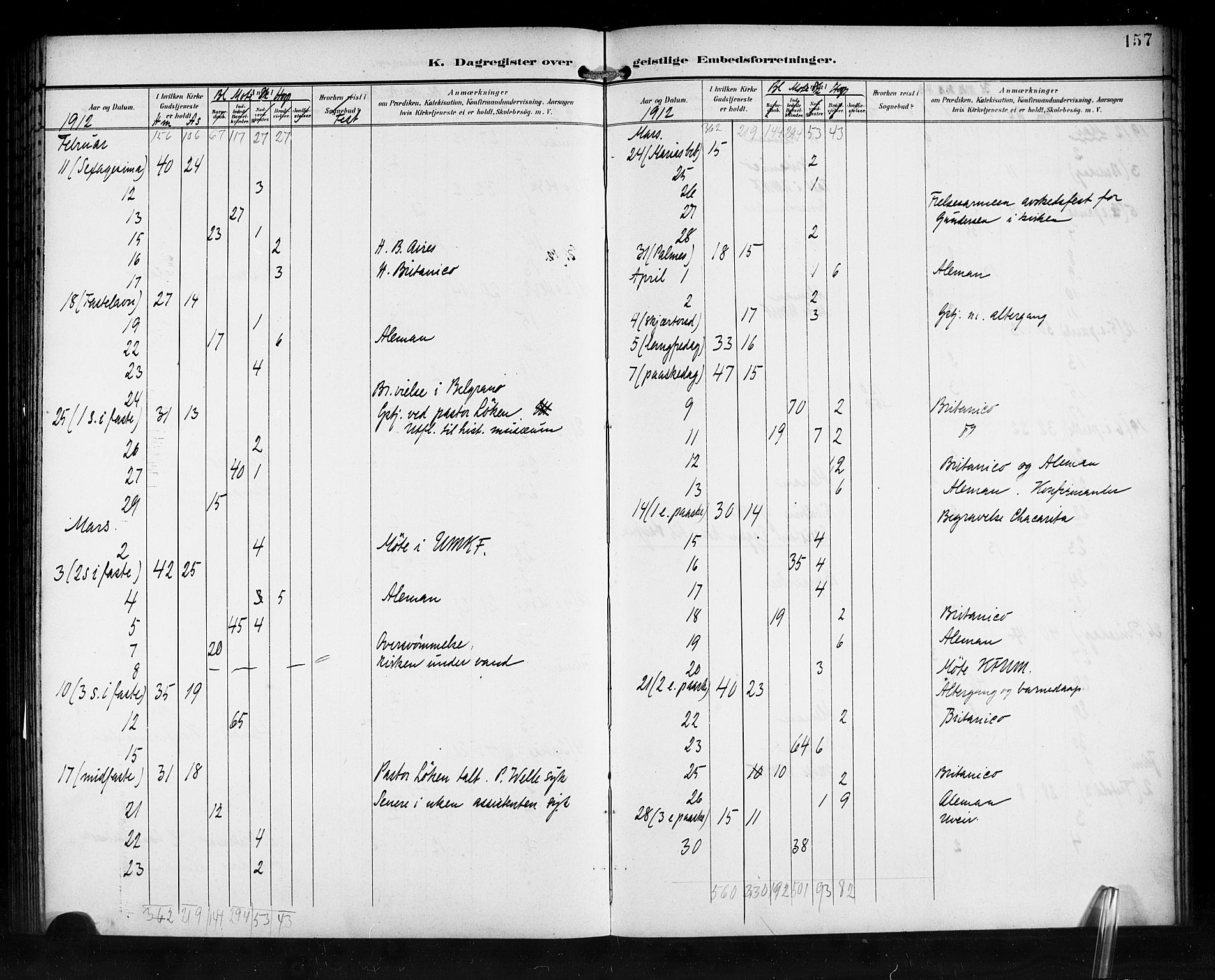 Den norske sjømannsmisjon i utlandet/Syd-Amerika (Buenos Aires m.fl.), AV/SAB-SAB/PA-0118/H/Ha/L0002: Parish register (official) no. A 2, 1899-1919, p. 157