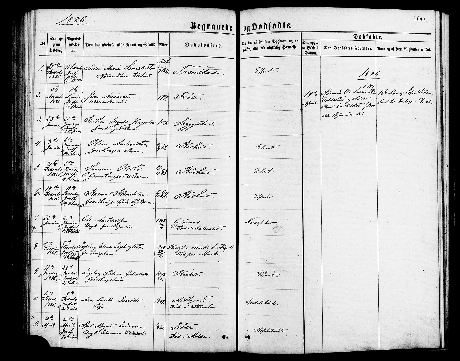 Ministerialprotokoller, klokkerbøker og fødselsregistre - Møre og Romsdal, SAT/A-1454/517/L0227: Parish register (official) no. 517A07, 1870-1886, p. 100