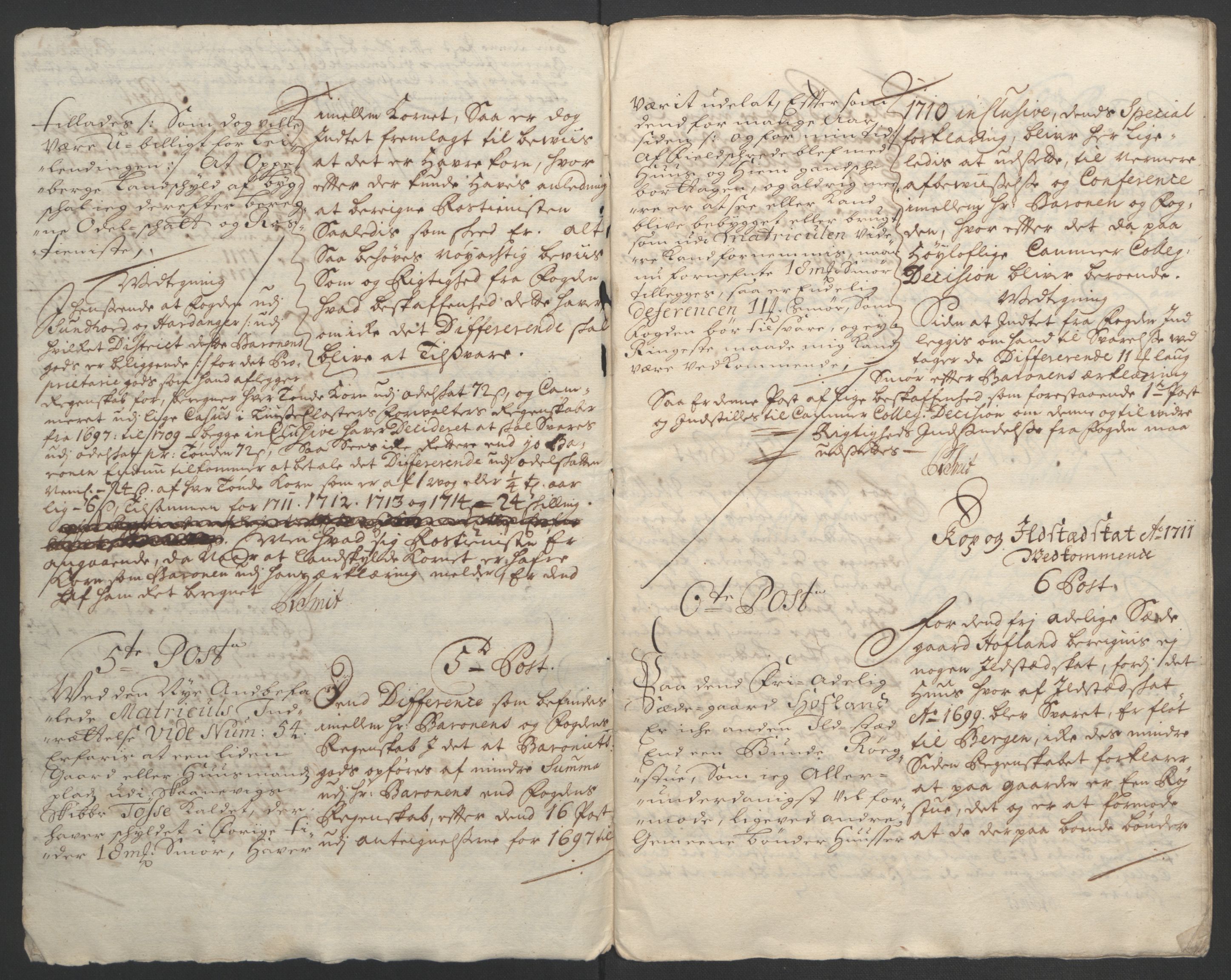 Rentekammeret inntil 1814, Reviderte regnskaper, Fogderegnskap, AV/RA-EA-4092/R49/L3138: Fogderegnskap Rosendal Baroni, 1691-1714, p. 395