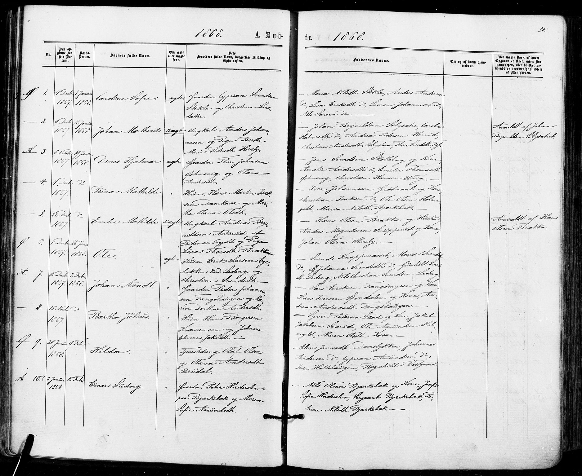 Aremark prestekontor Kirkebøker, SAO/A-10899/F/Fc/L0004: Parish register (official) no. III 4, 1866-1877, p. 49-50