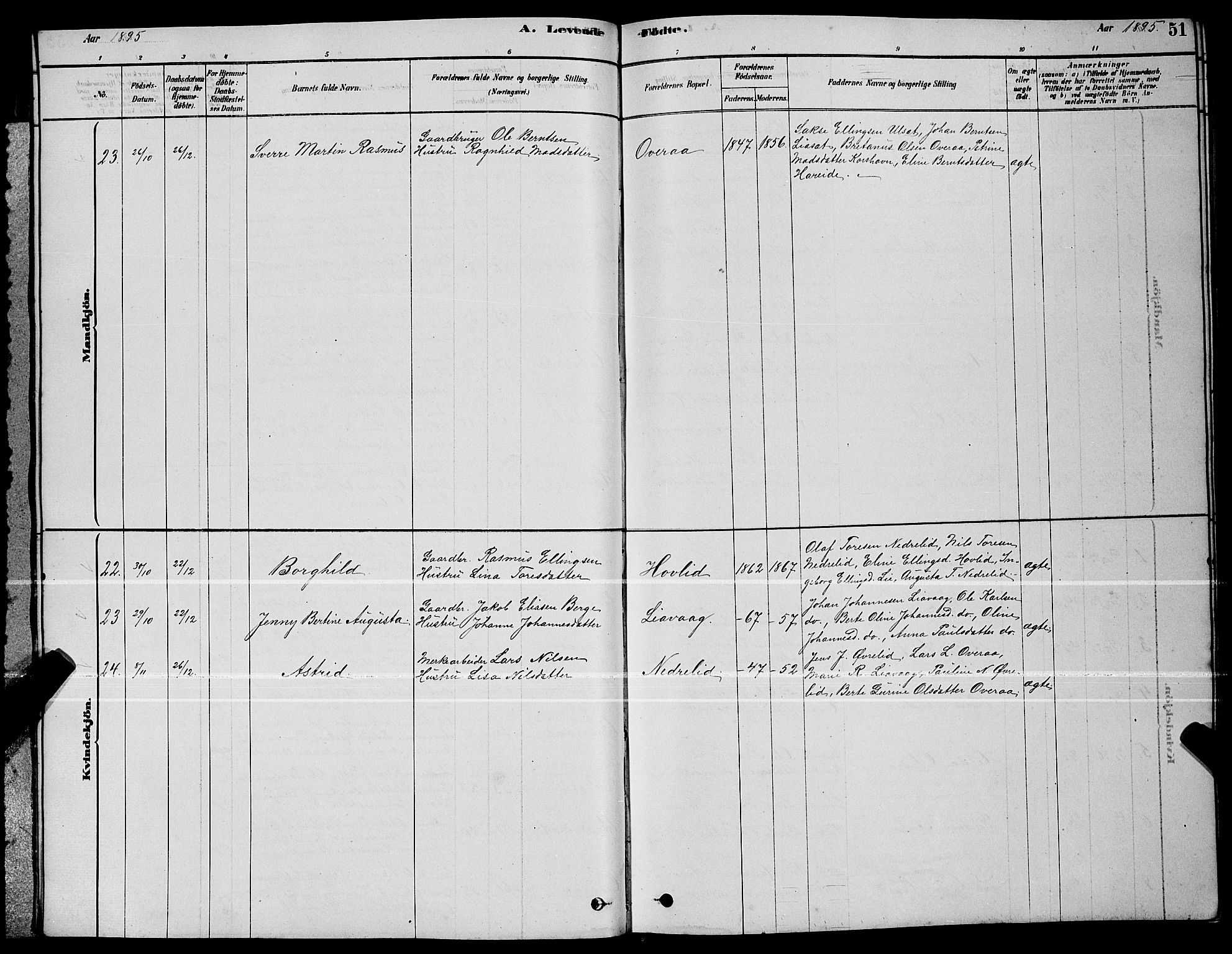 Ministerialprotokoller, klokkerbøker og fødselsregistre - Møre og Romsdal, AV/SAT-A-1454/510/L0125: Parish register (copy) no. 510C02, 1878-1900, p. 51