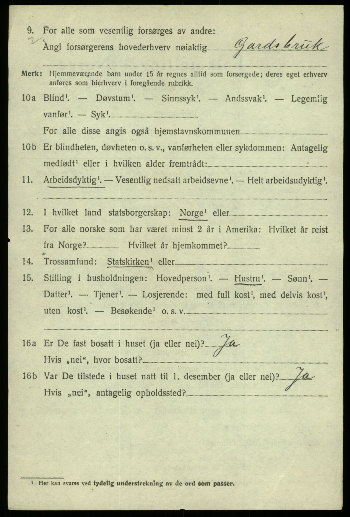 SAB, 1920 census for Kvam, 1920, p. 7974