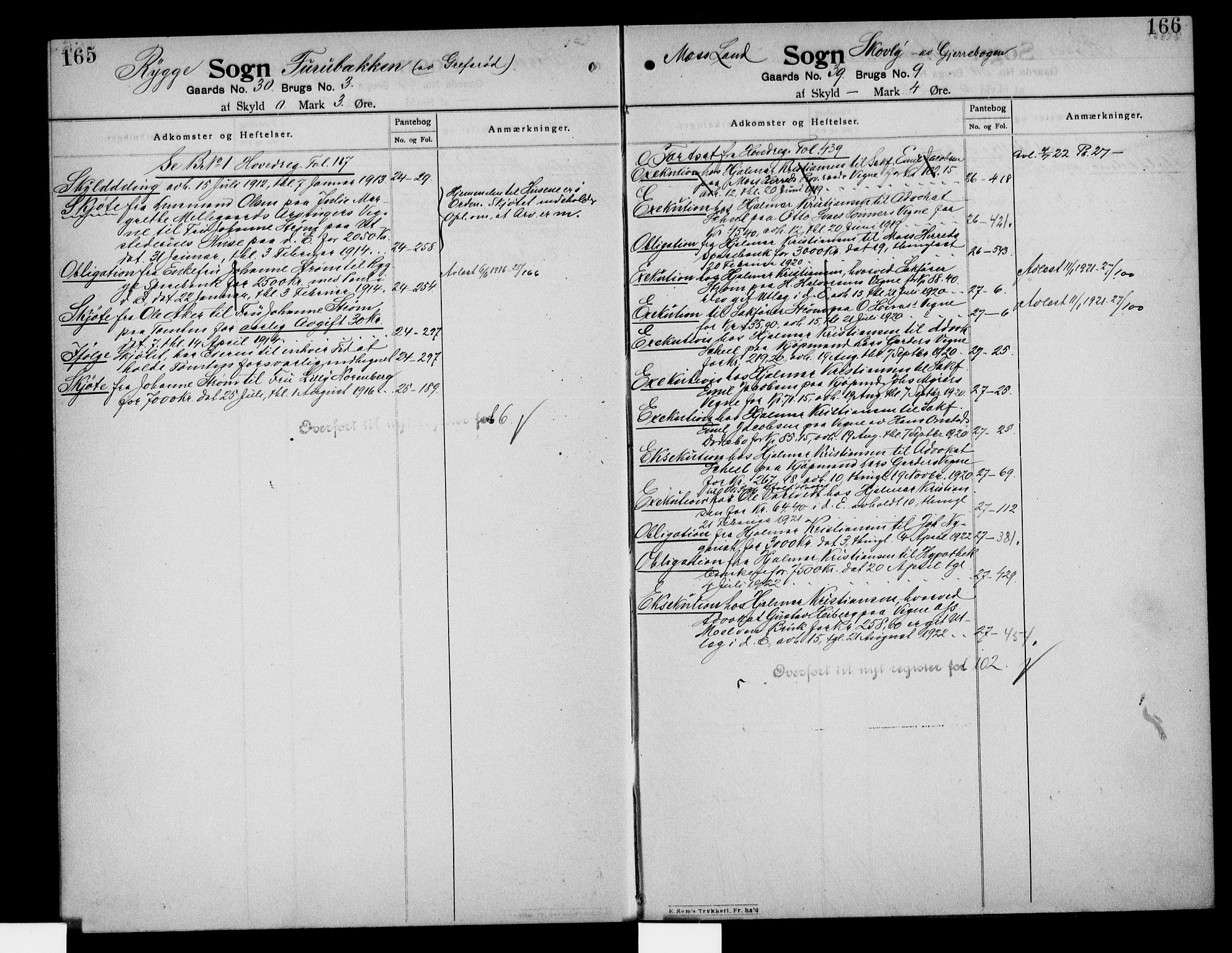 Moss sorenskriveri, SAO/A-10168: Mortgage register no. IV 6, 1910-1925, p. 165-166