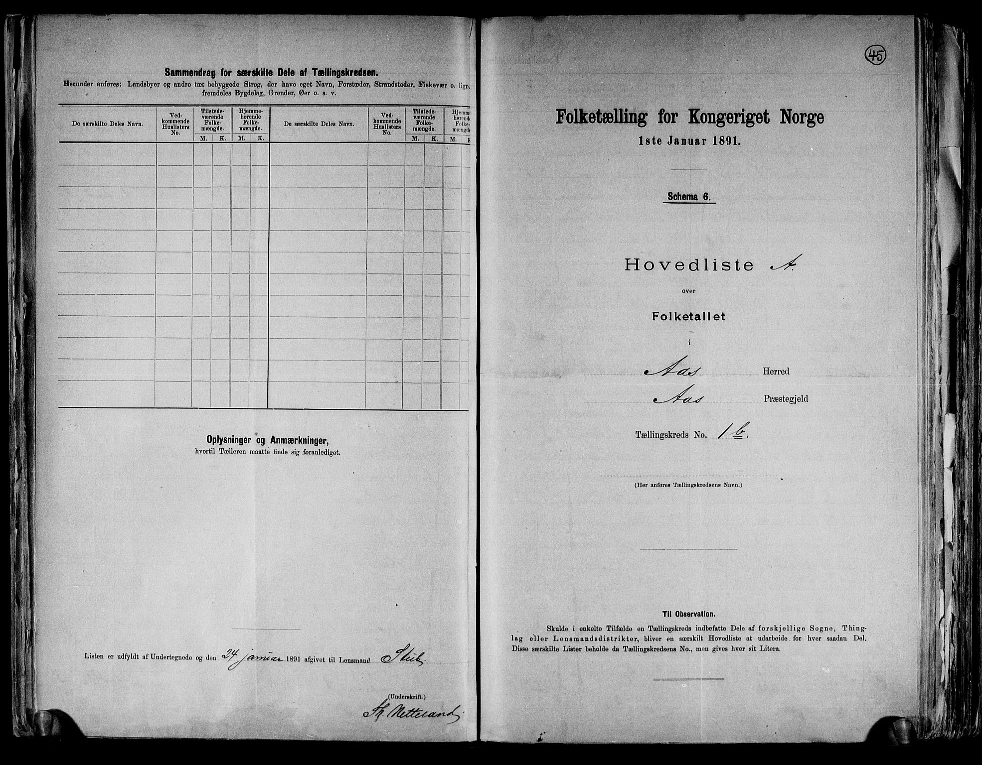 RA, 1891 census for 0214 Ås, 1891, p. 8