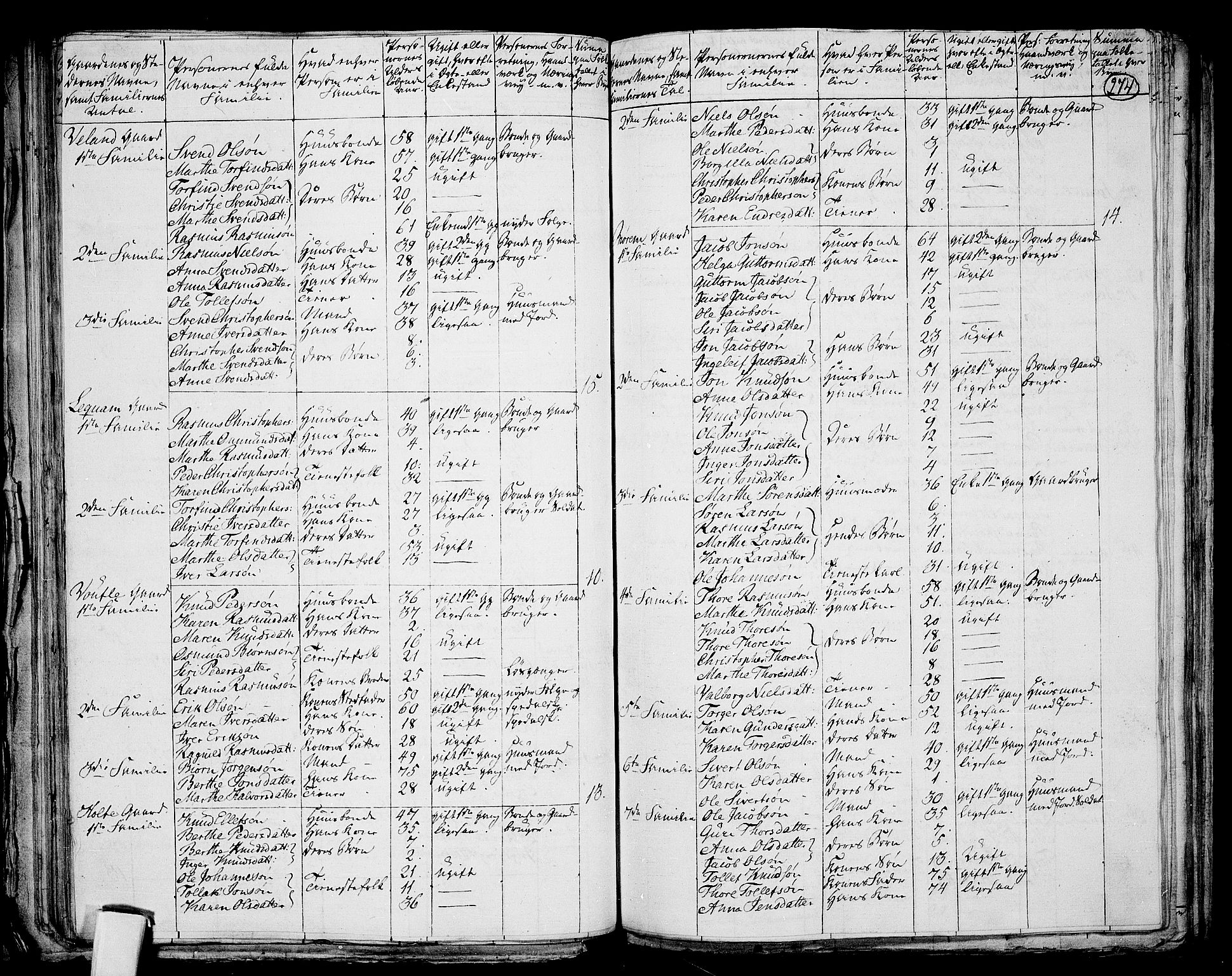 RA, 1801 census for 1130P Strand, 1801, p. 273b-274a