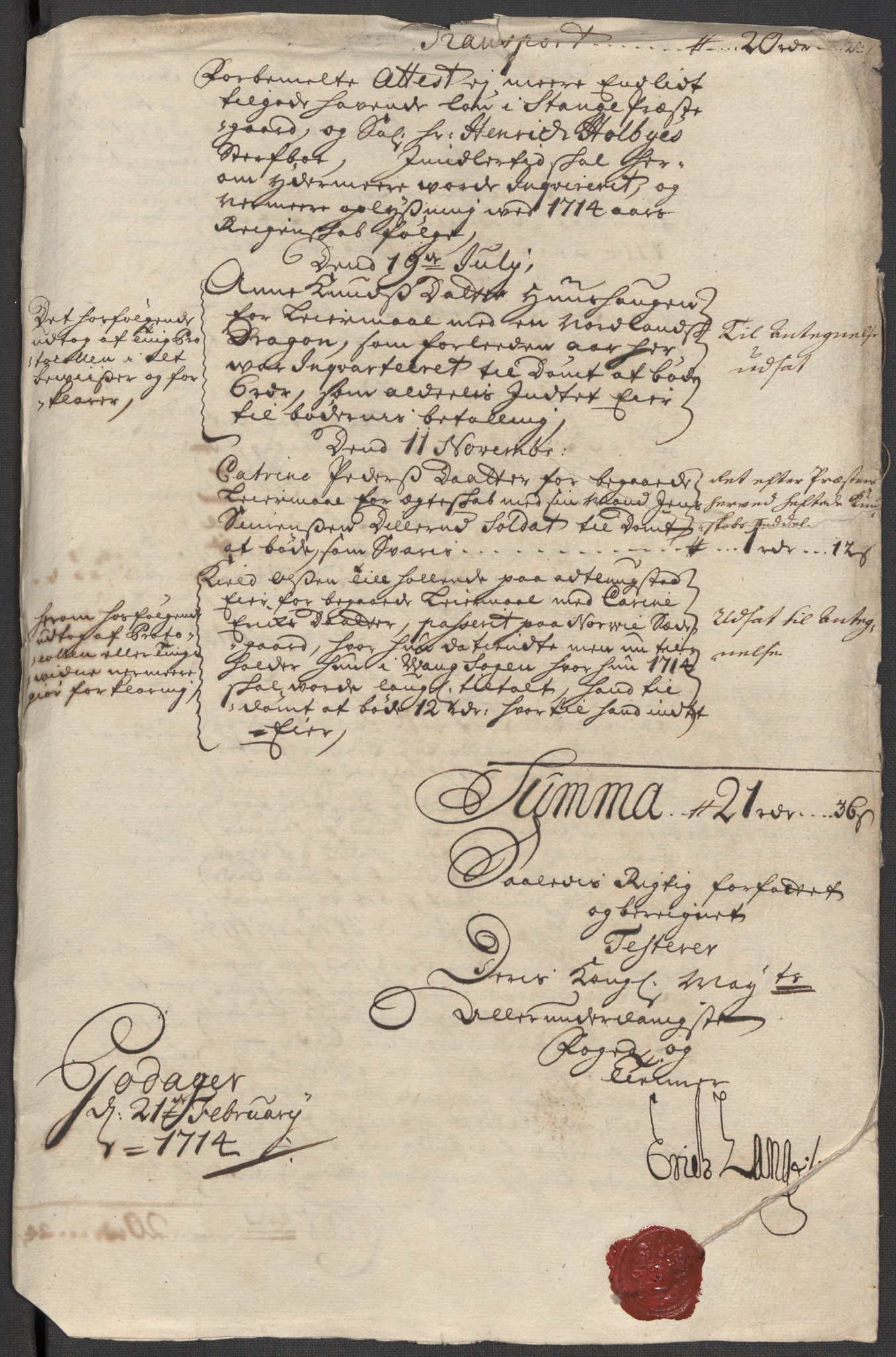 Rentekammeret inntil 1814, Reviderte regnskaper, Fogderegnskap, AV/RA-EA-4092/R16/L1050: Fogderegnskap Hedmark, 1713, p. 17